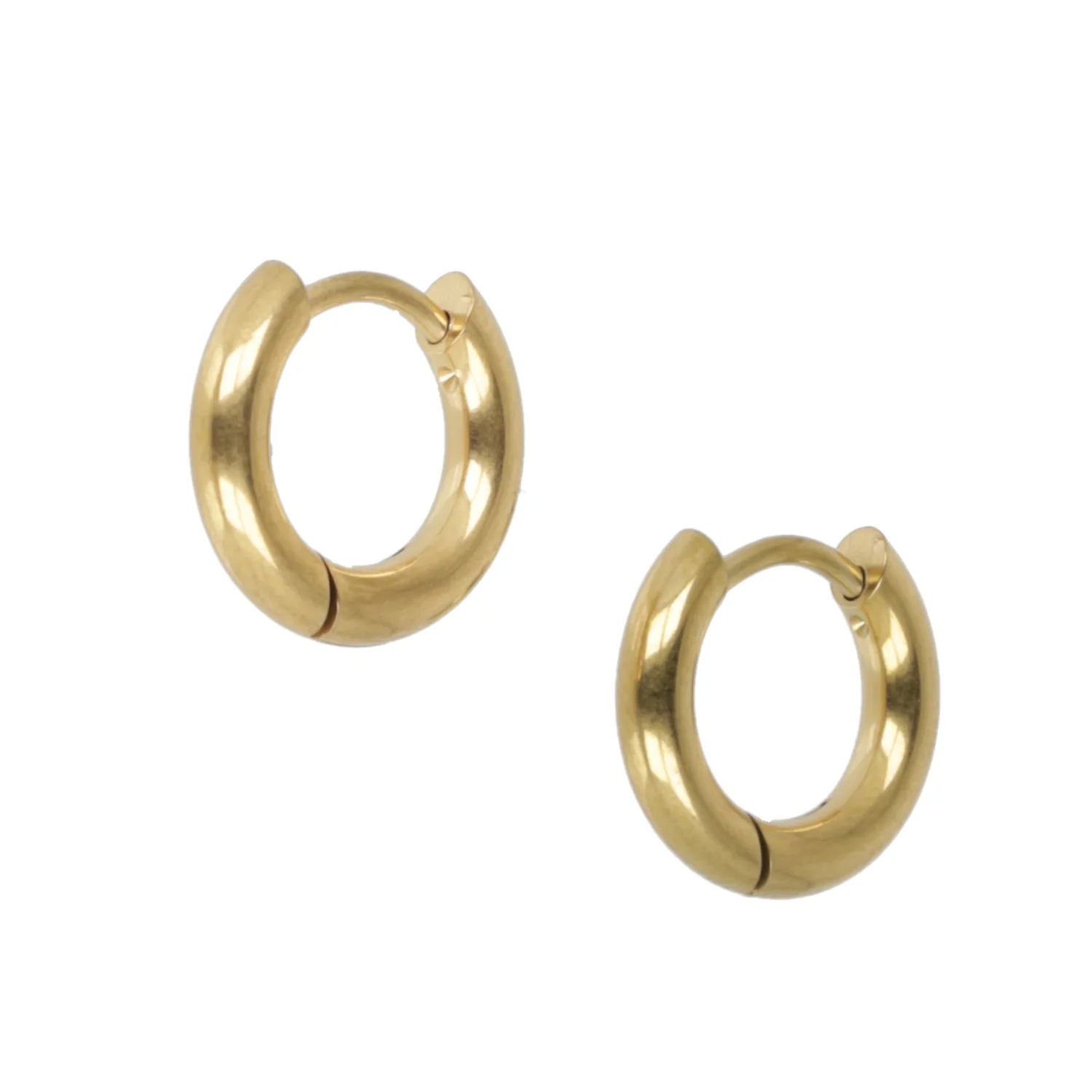 13mm Hoop Earrings (Gold Plated) - Image 3