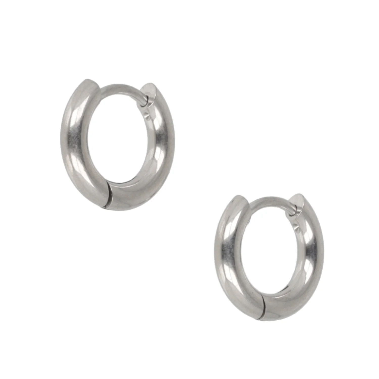 13mm Stainless Steel Hoop Earrings - Image 3