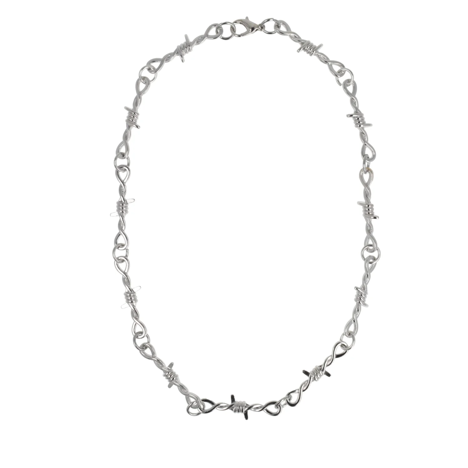 16 Inch Thin Barbed Wire Necklace - Image 6