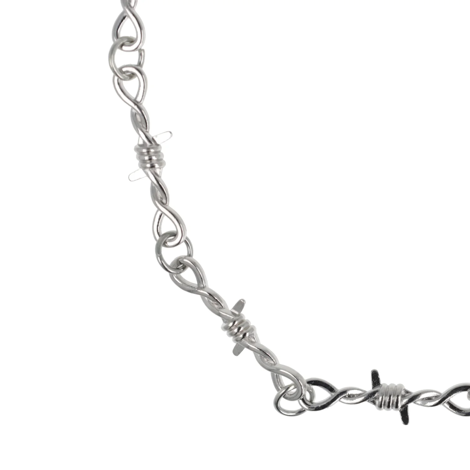 16 Inch Thin Barbed Wire Necklace - Image 8