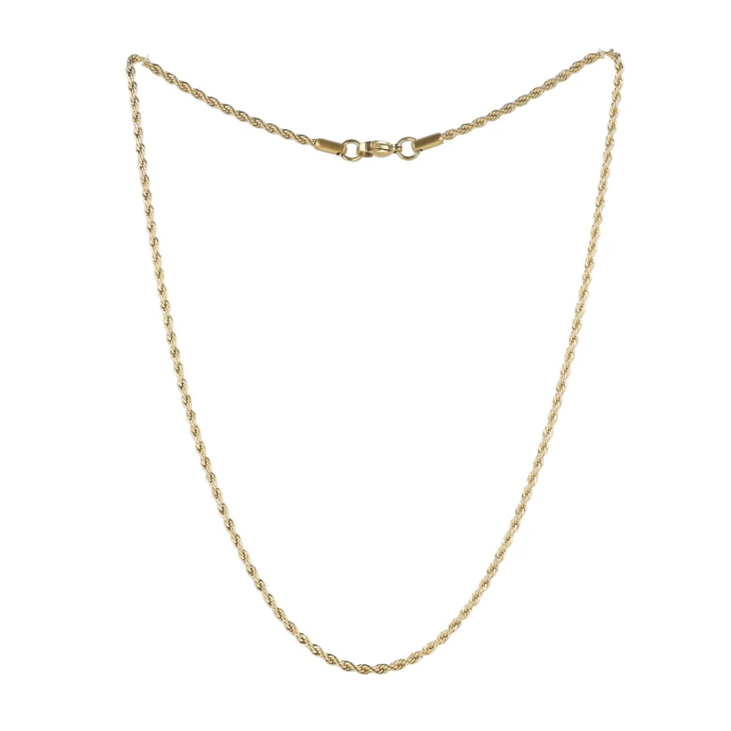 17 Inch Rope Chain Necklace (Gold Plated ) - Image 2