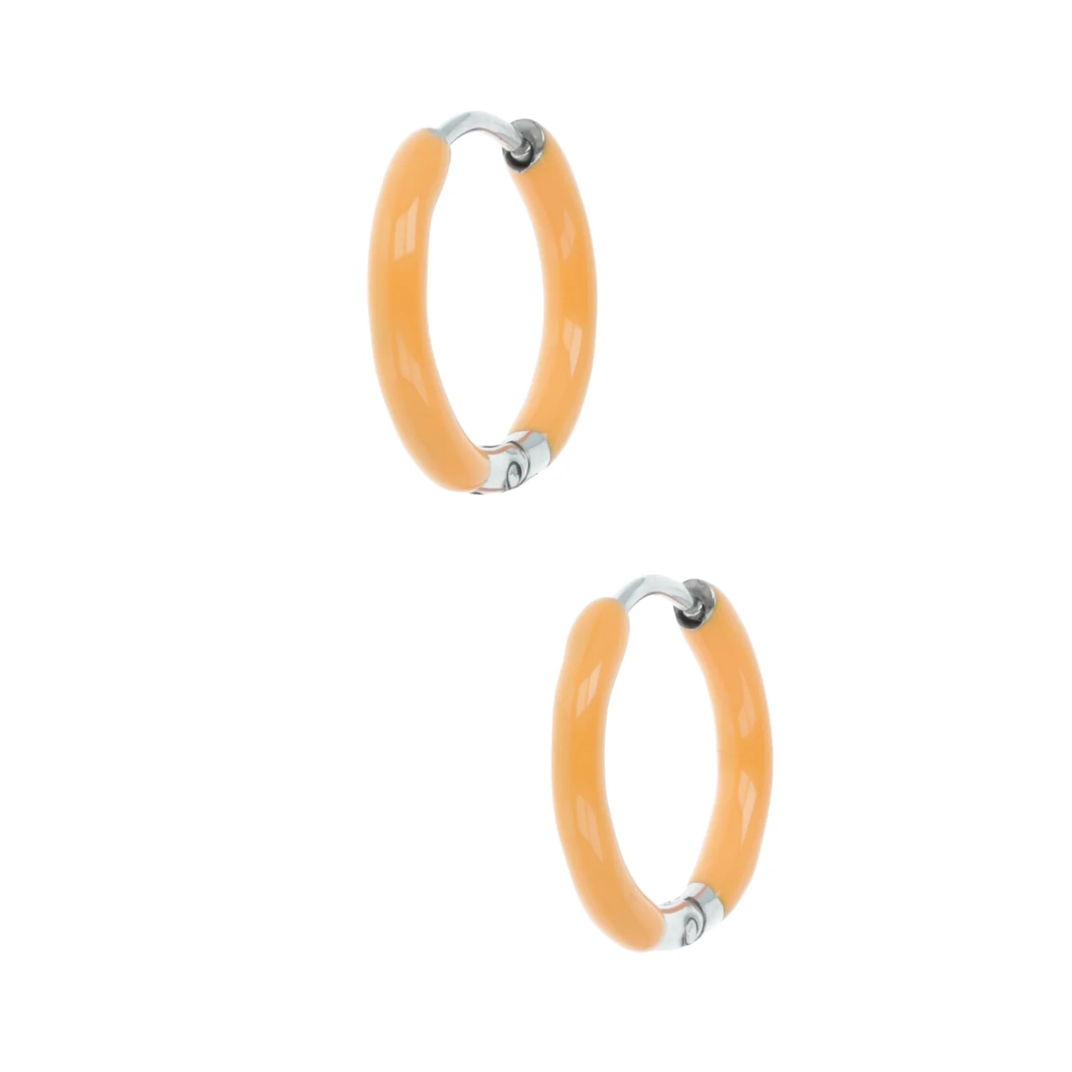 17mm Orange Hoop Earrings - Image 4