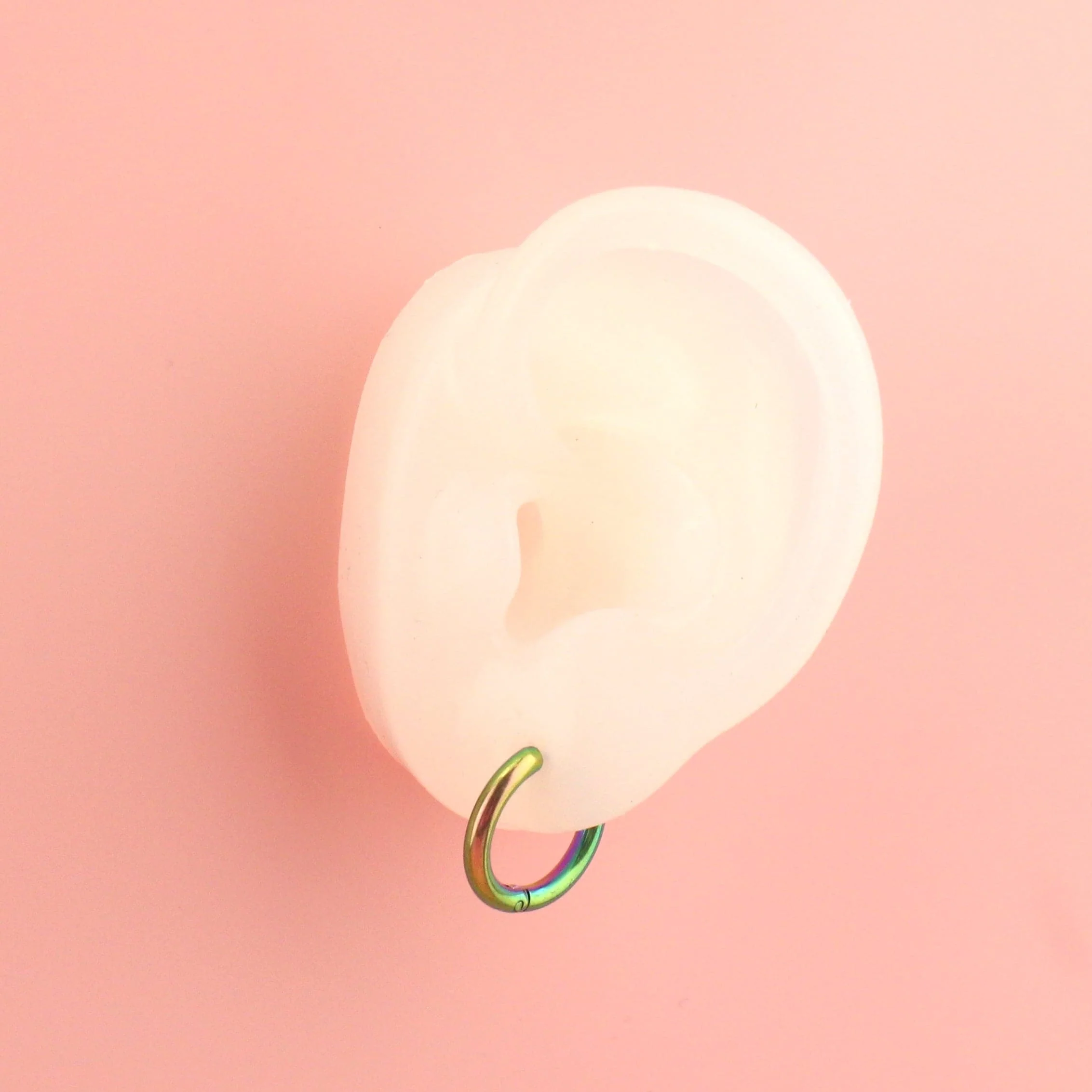 17mm Stainless Steel Hoop Earrings (Rainbow) - Image 2
