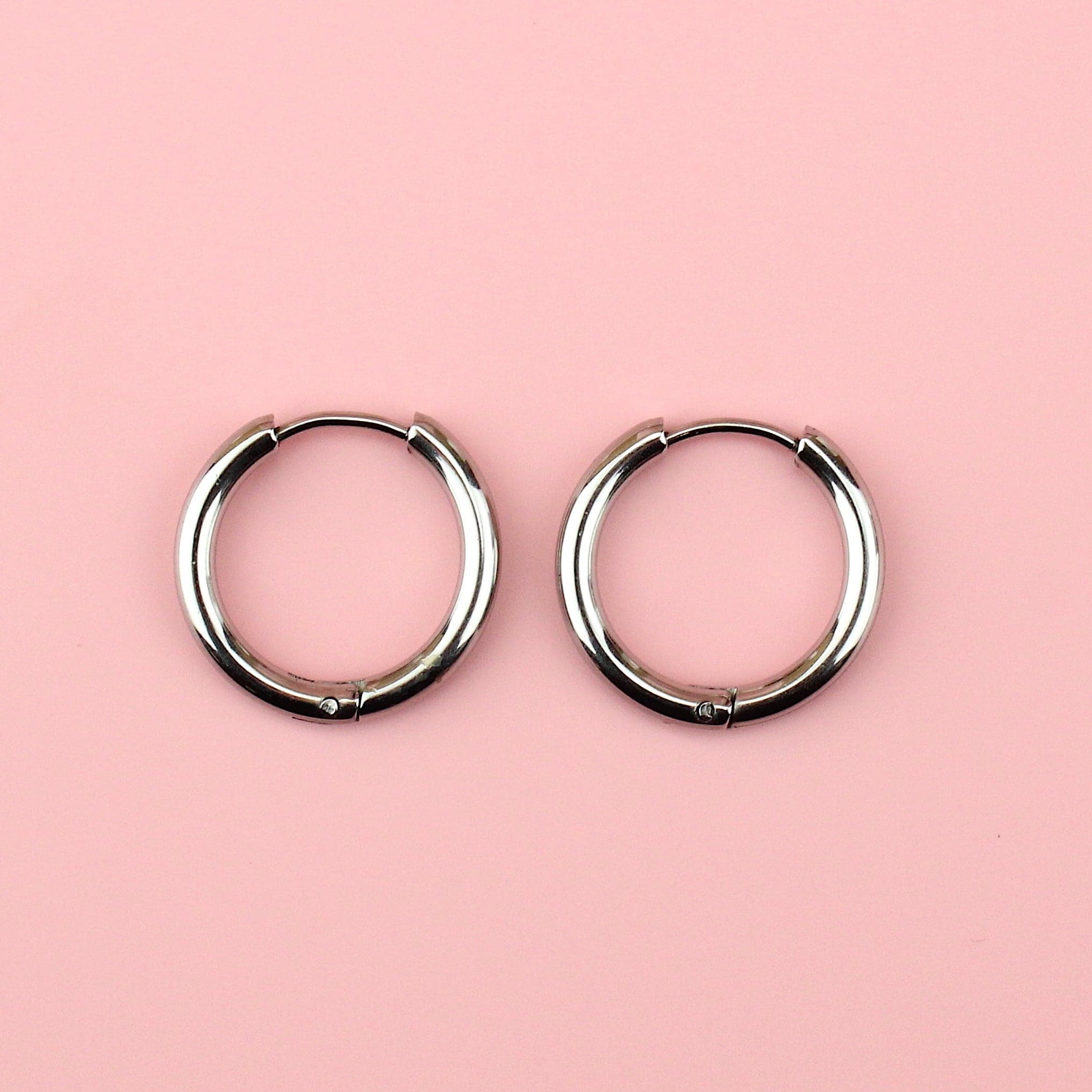 19mm Stainless Steel Hoop Earrings