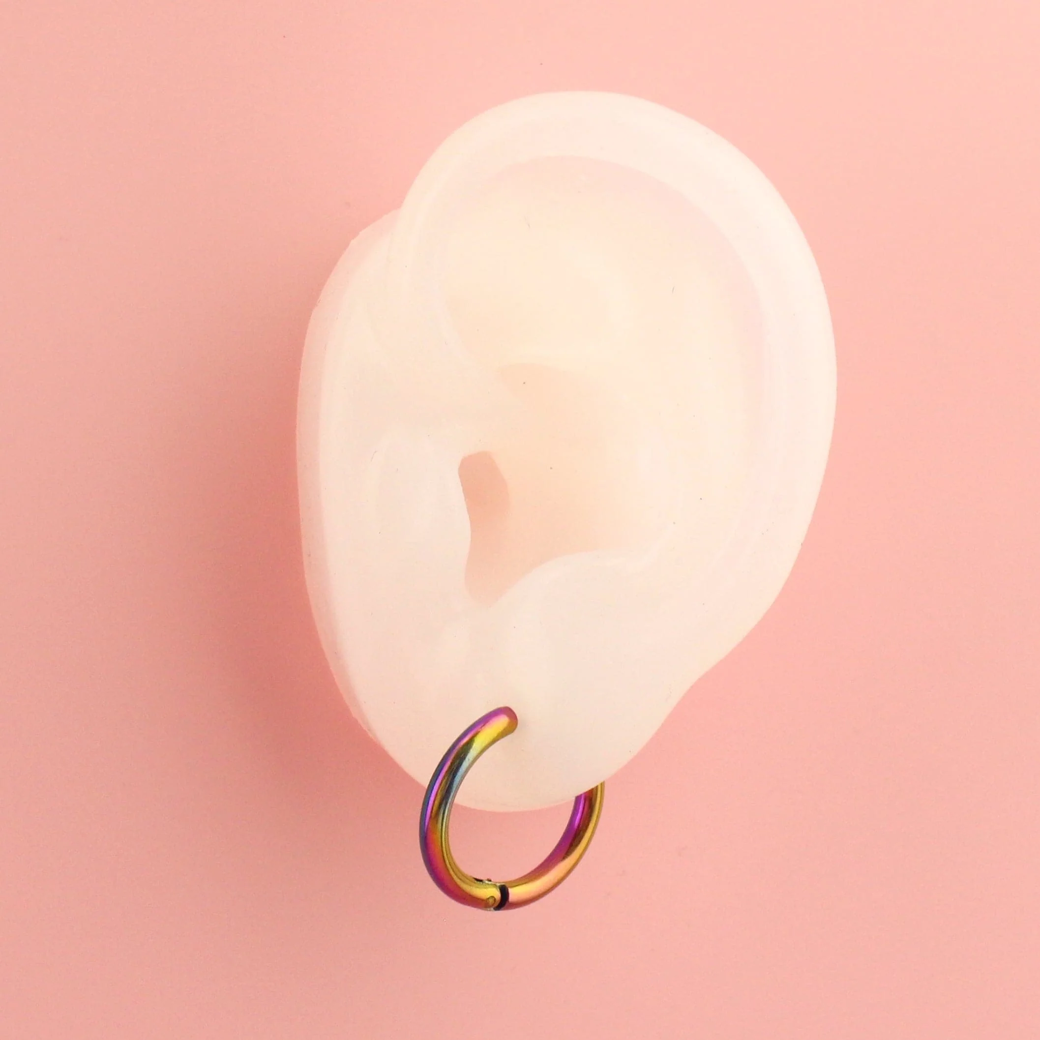 19mm Stainless Steel Hoop Earrings (Rainbow) - Image 3