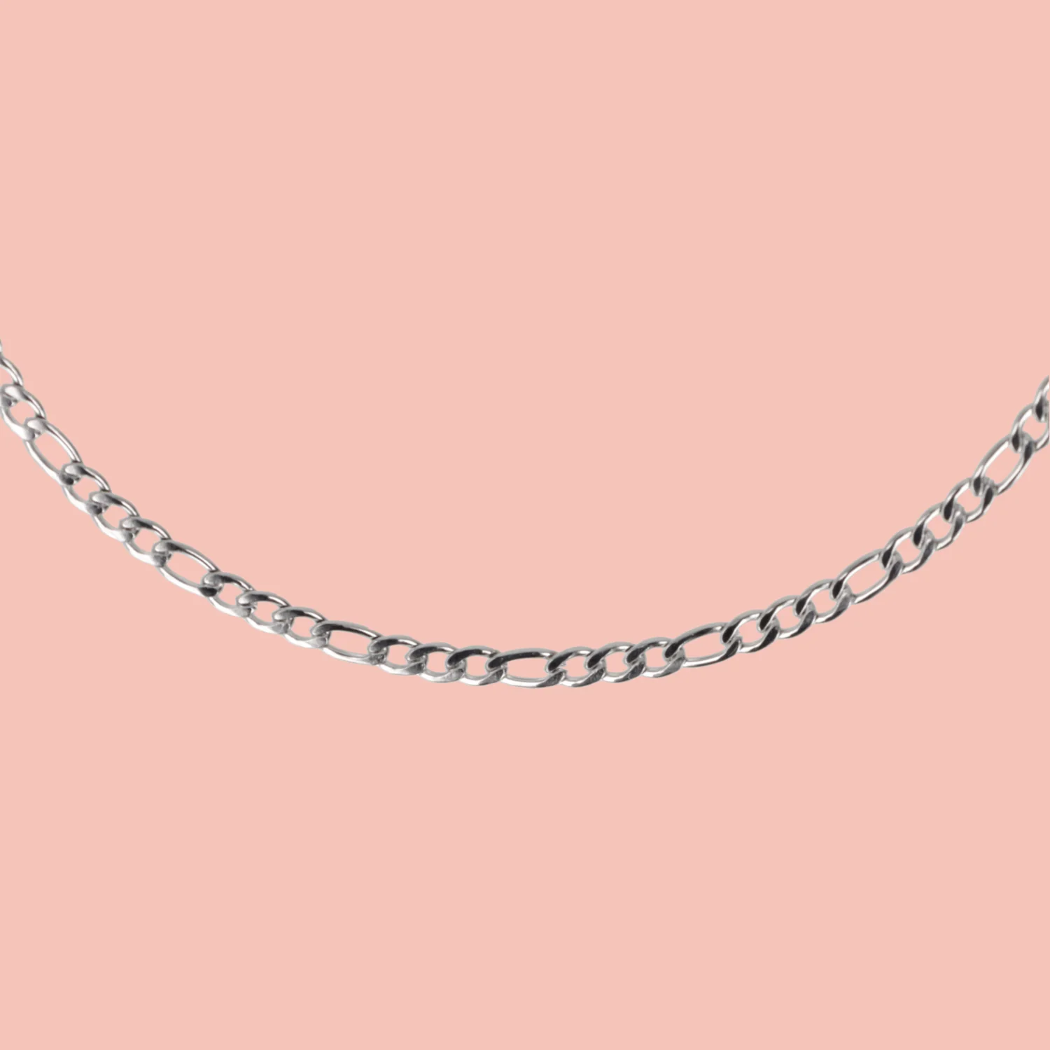 20 Inch Figaro Chain Necklace (Stainless Steel)