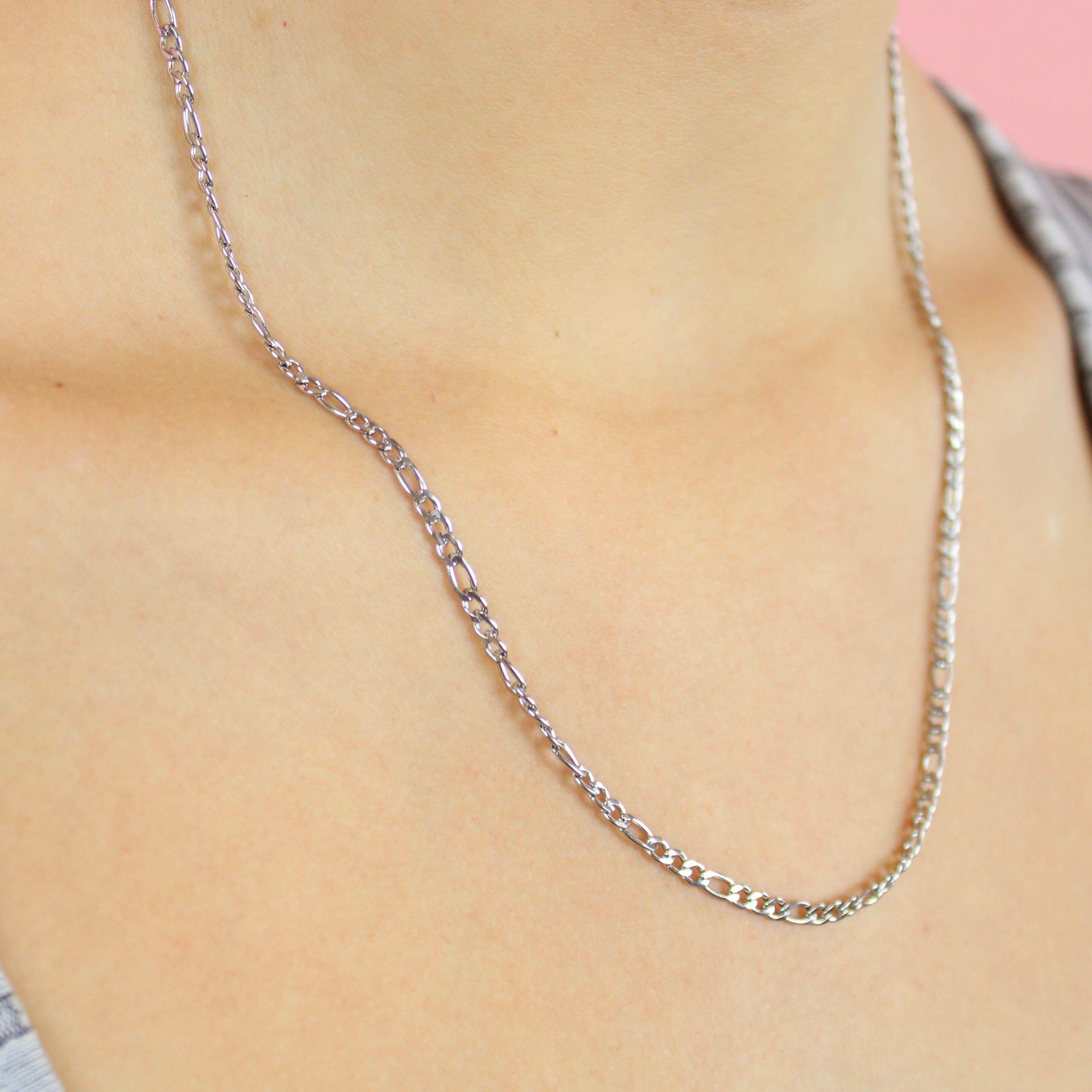 20 Inch Figaro Chain Necklace (Stainless Steel) - Image 4