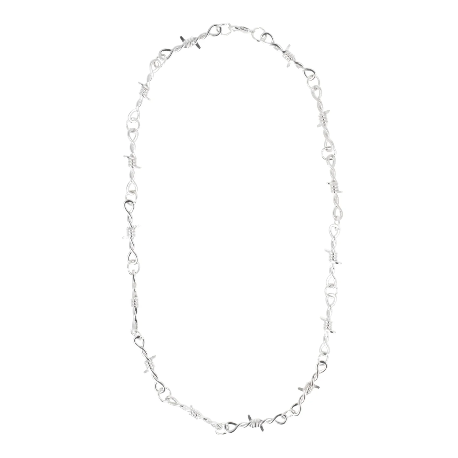 20 Inch Thin Barbed Wire Necklace - Image 5