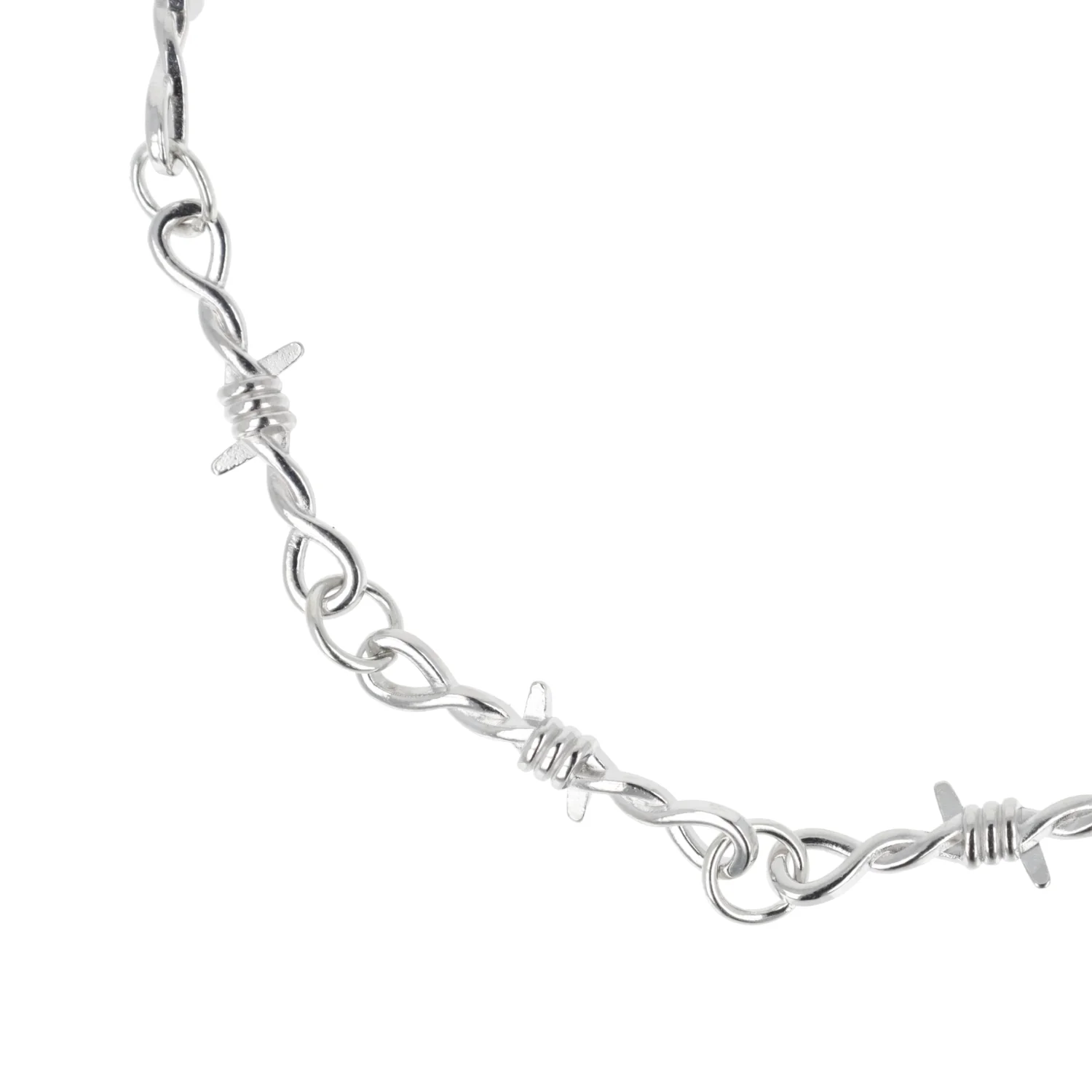 20 Inch Thin Barbed Wire Necklace - Image 7