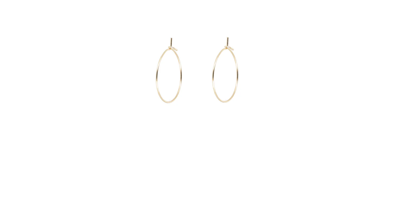20mm Wire Hoops (Gold Plated)