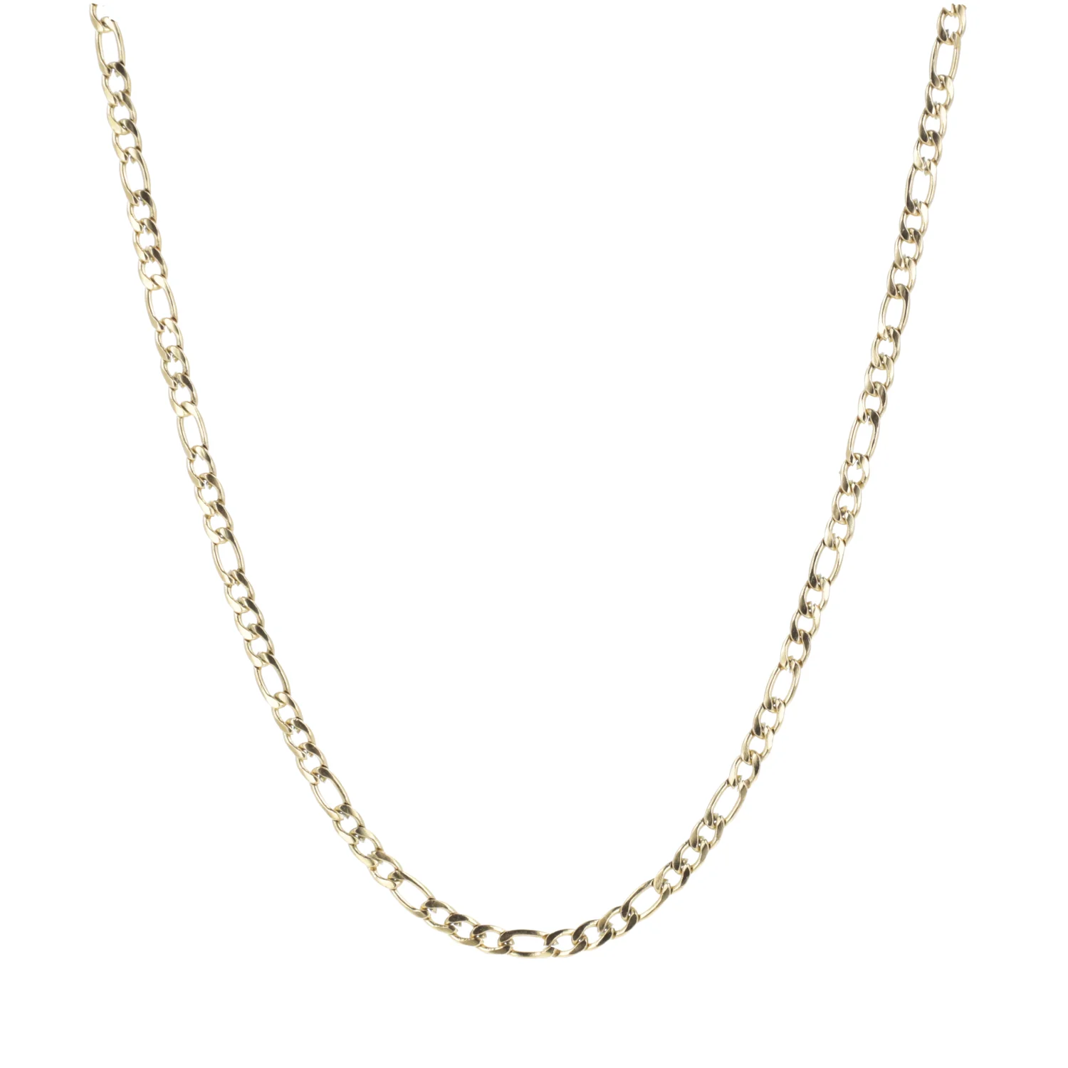 21 Inch Figaro Chain Necklace (Gold Plated) - Image 6