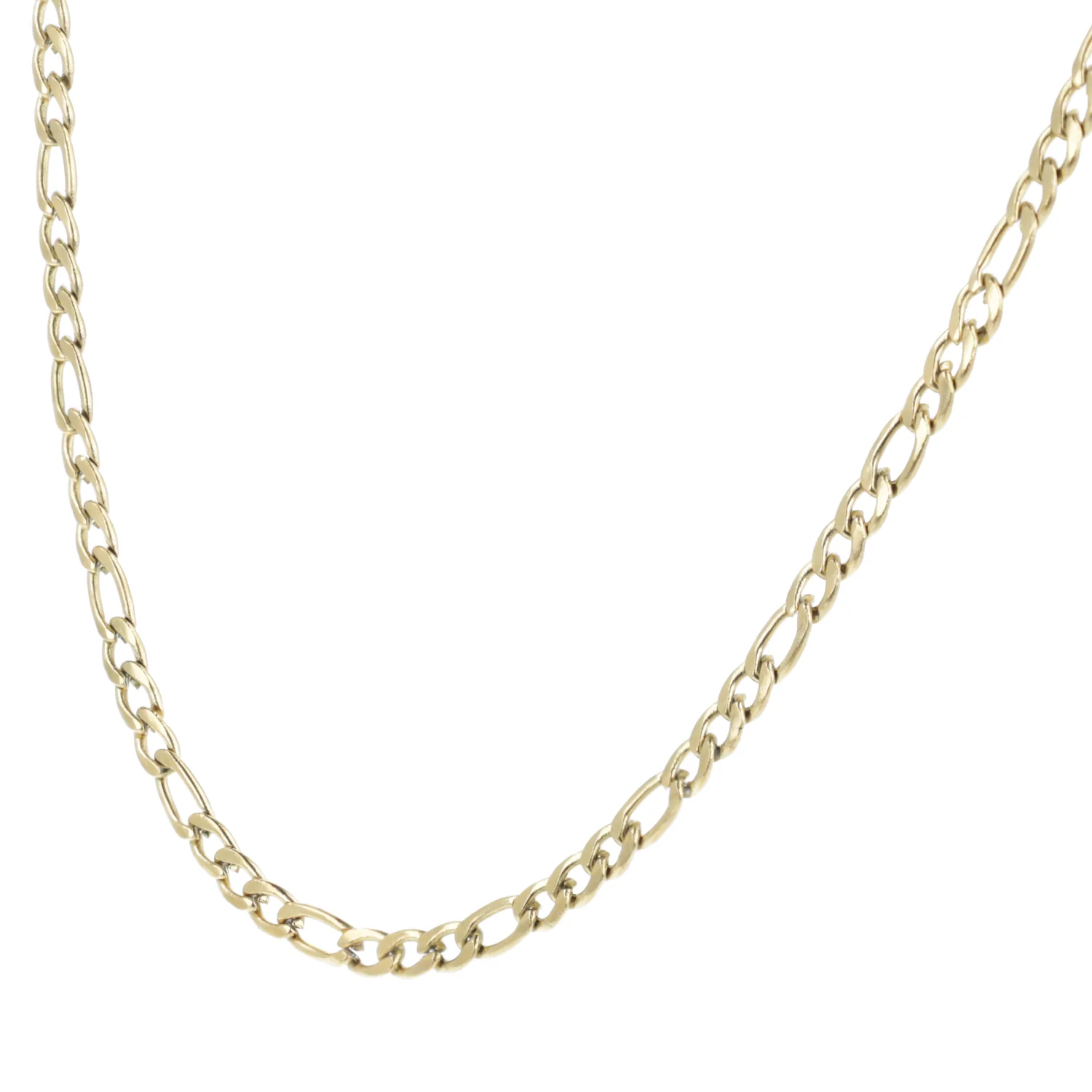 21 Inch Figaro Chain Necklace (Gold Plated) - Image 7