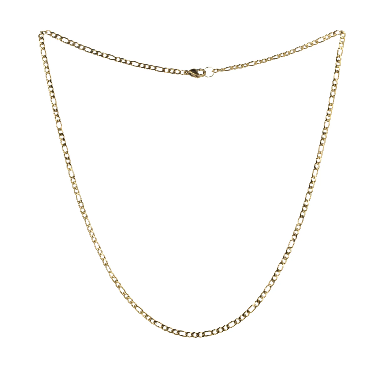 21 Inch Figaro Chain Necklace (Gold Plated) - Image 8