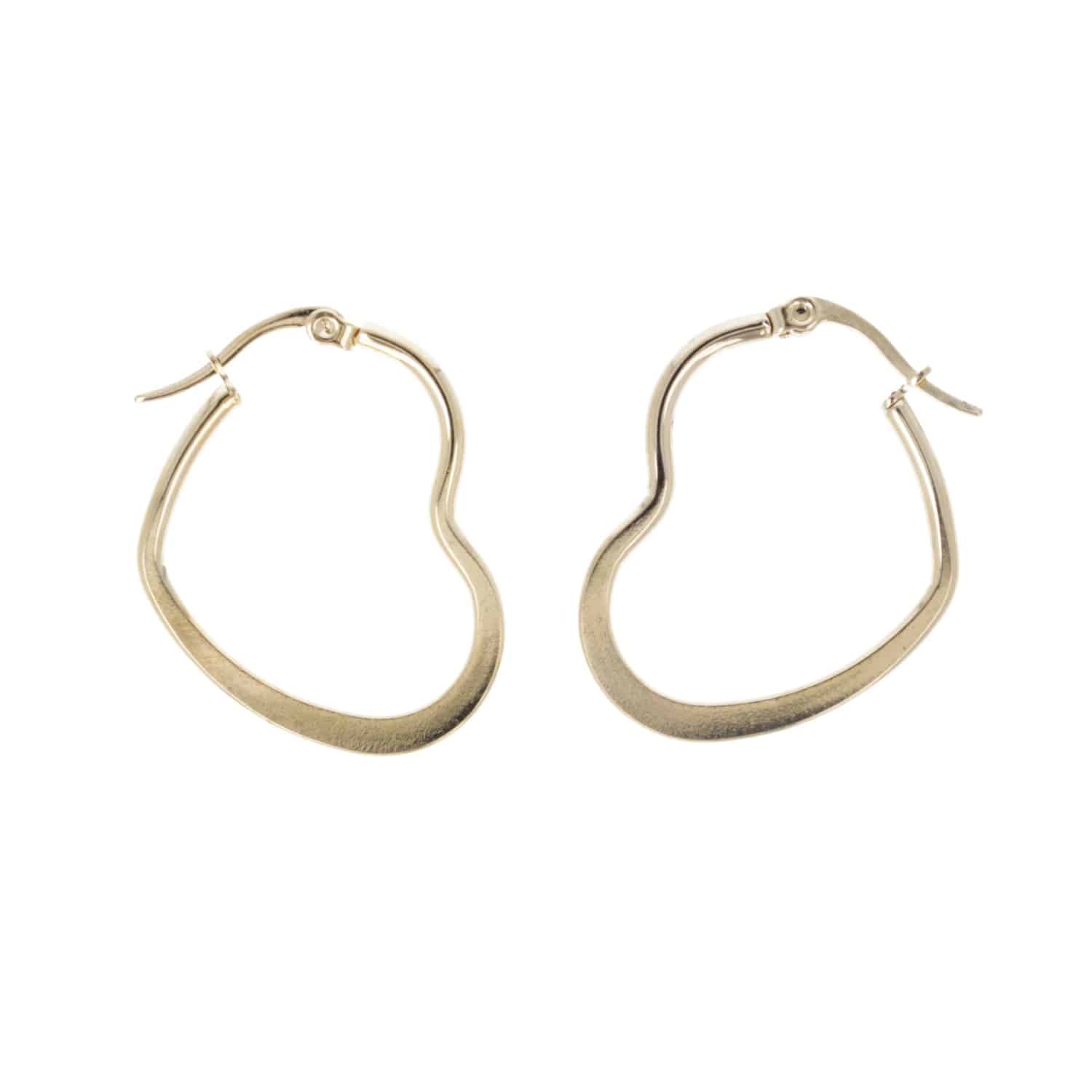 30mm Heart Hoop Earrings (Gold Plated) - Image 4