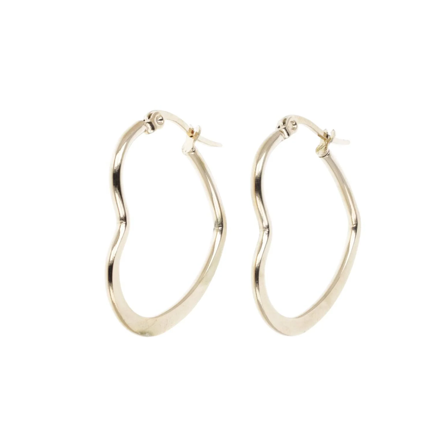 30mm Heart Hoop Earrings (Gold Plated) - Image 5