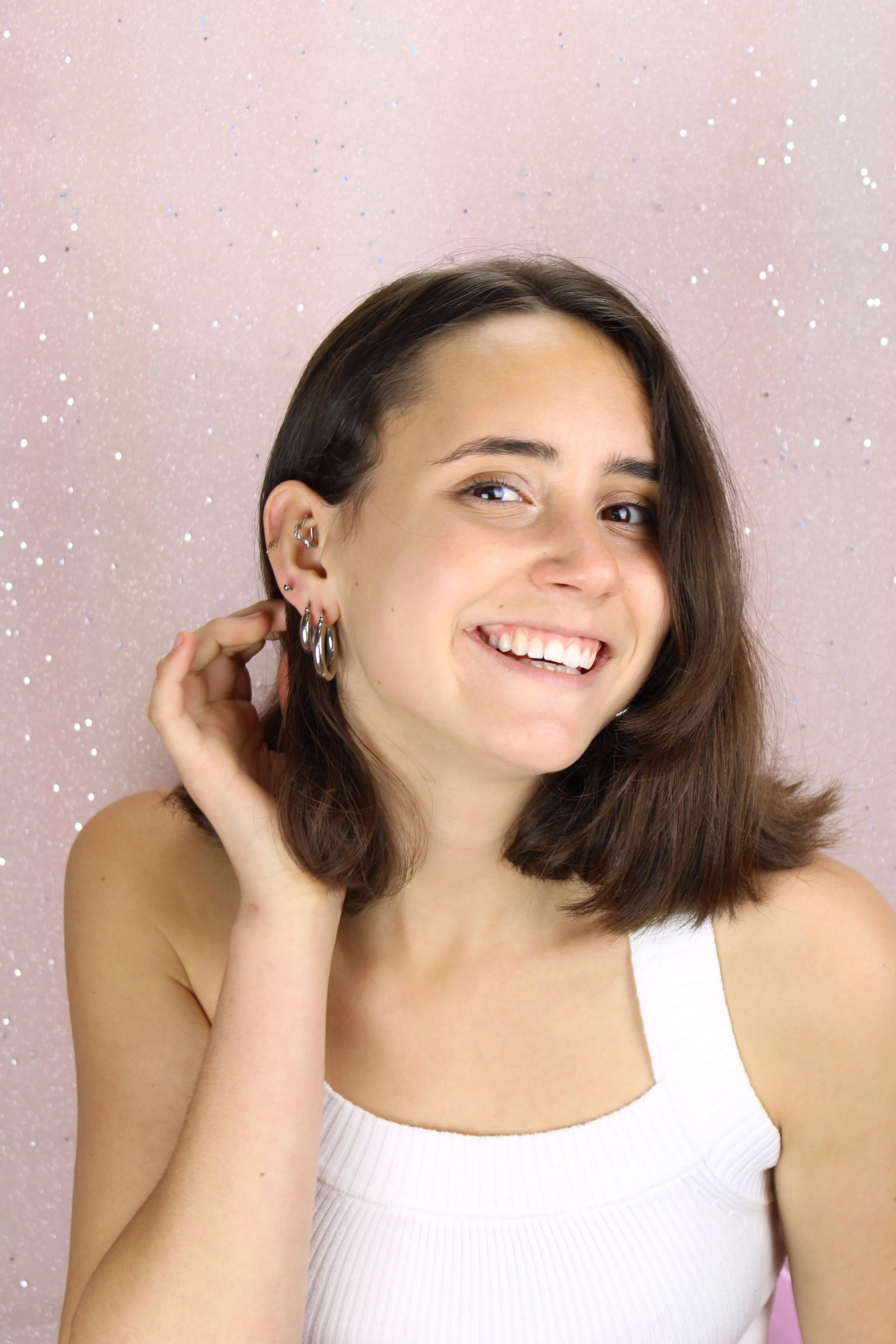 32mm Chunky Stainless Steel Hoop Earrings - Image 5