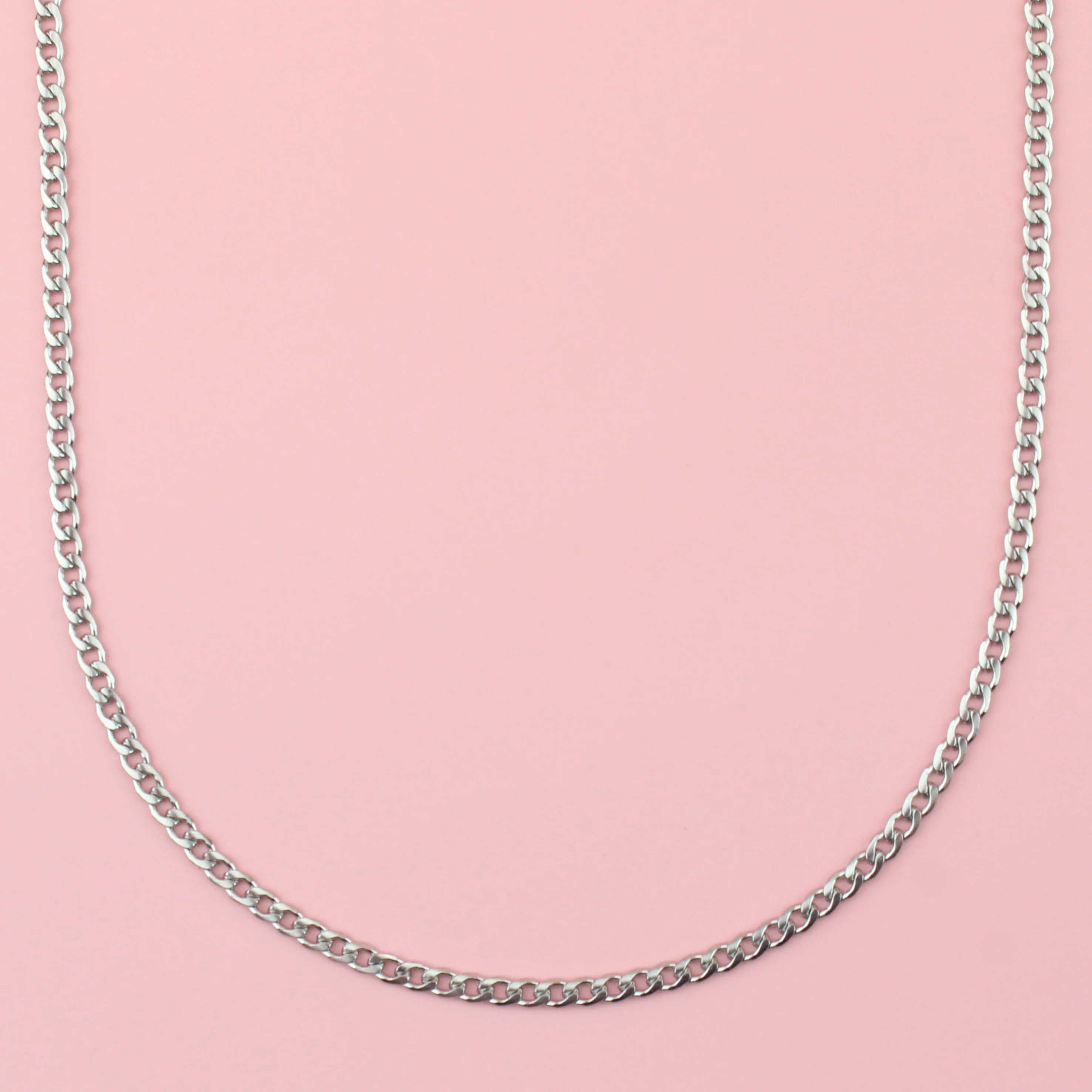 3mm Curb Chain Necklace