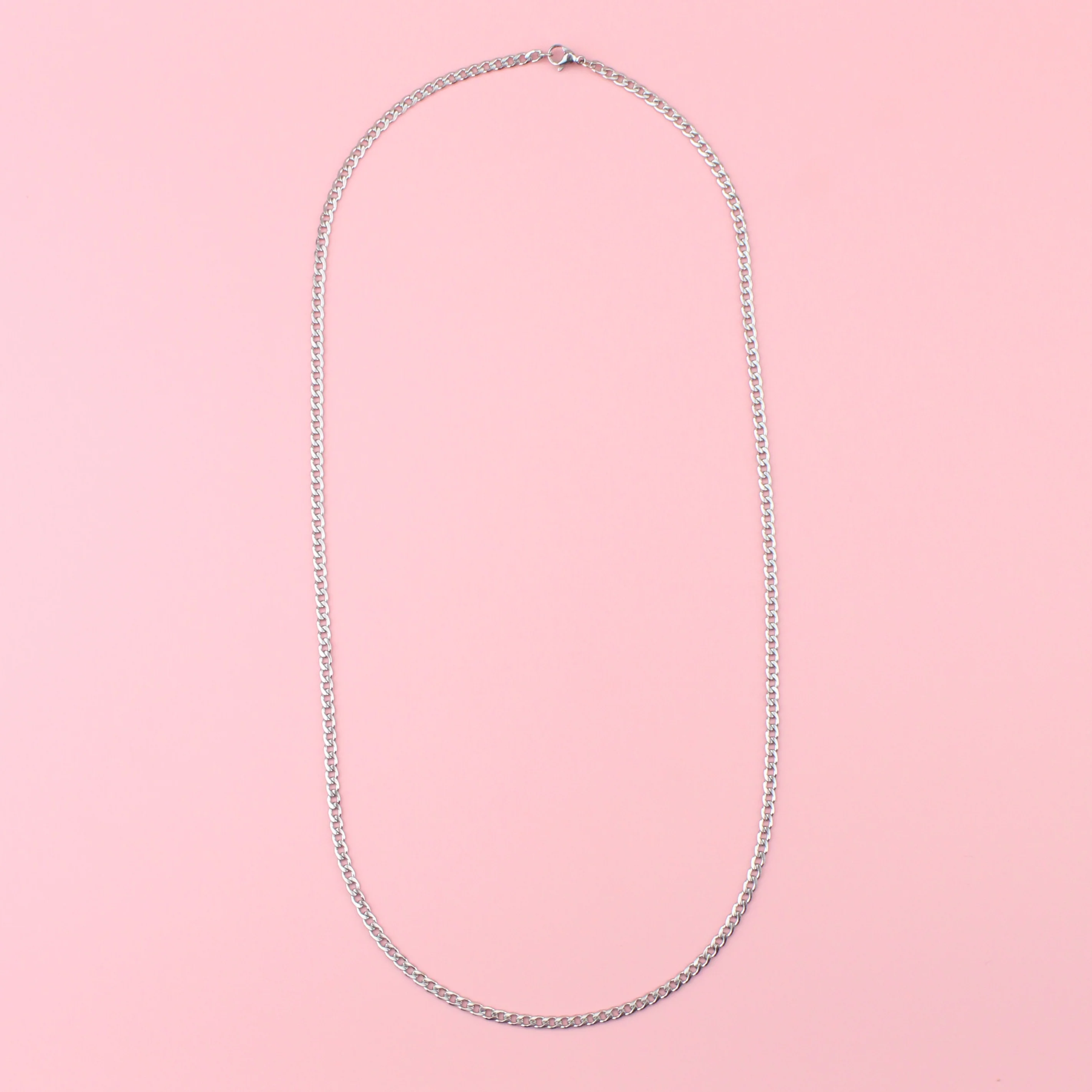3mm Curb Chain Necklace - Image 2