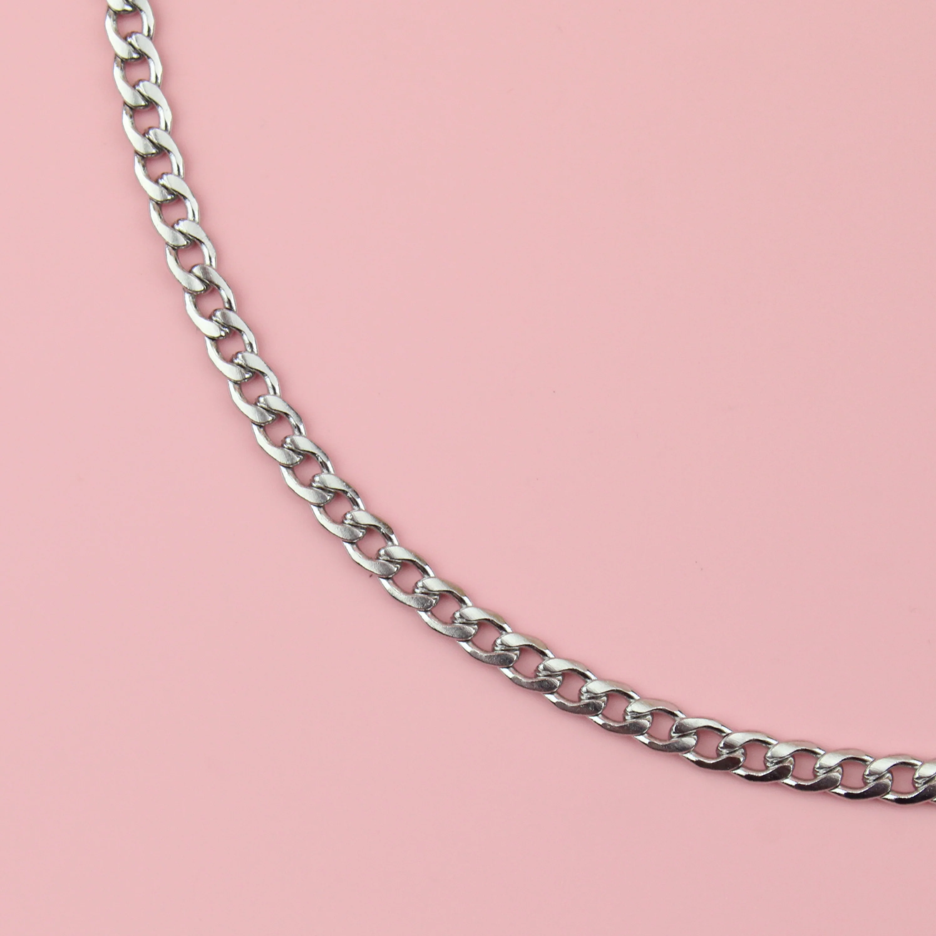 3mm Curb Chain Necklace - Image 3