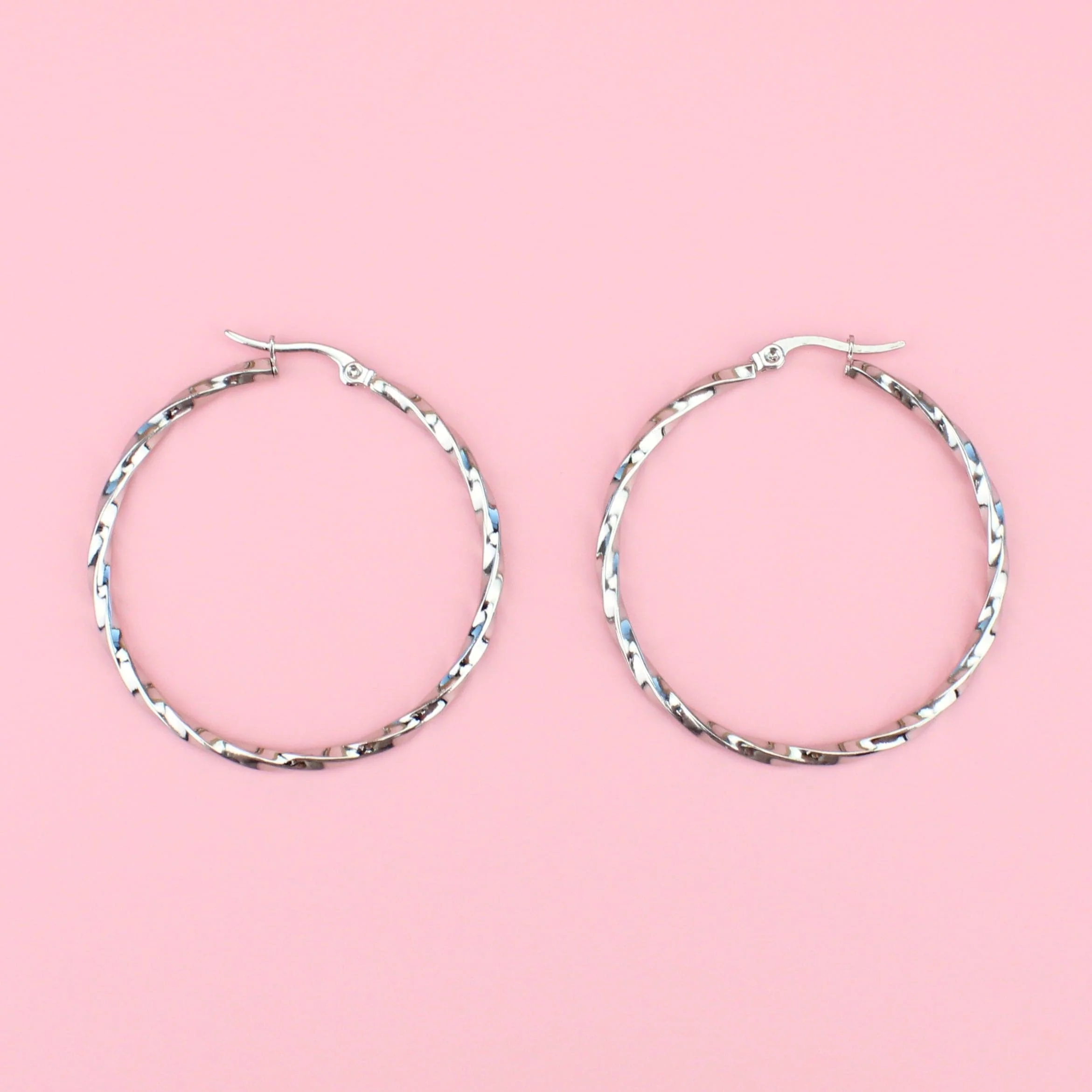 44mm Twisted Hoop Earrings