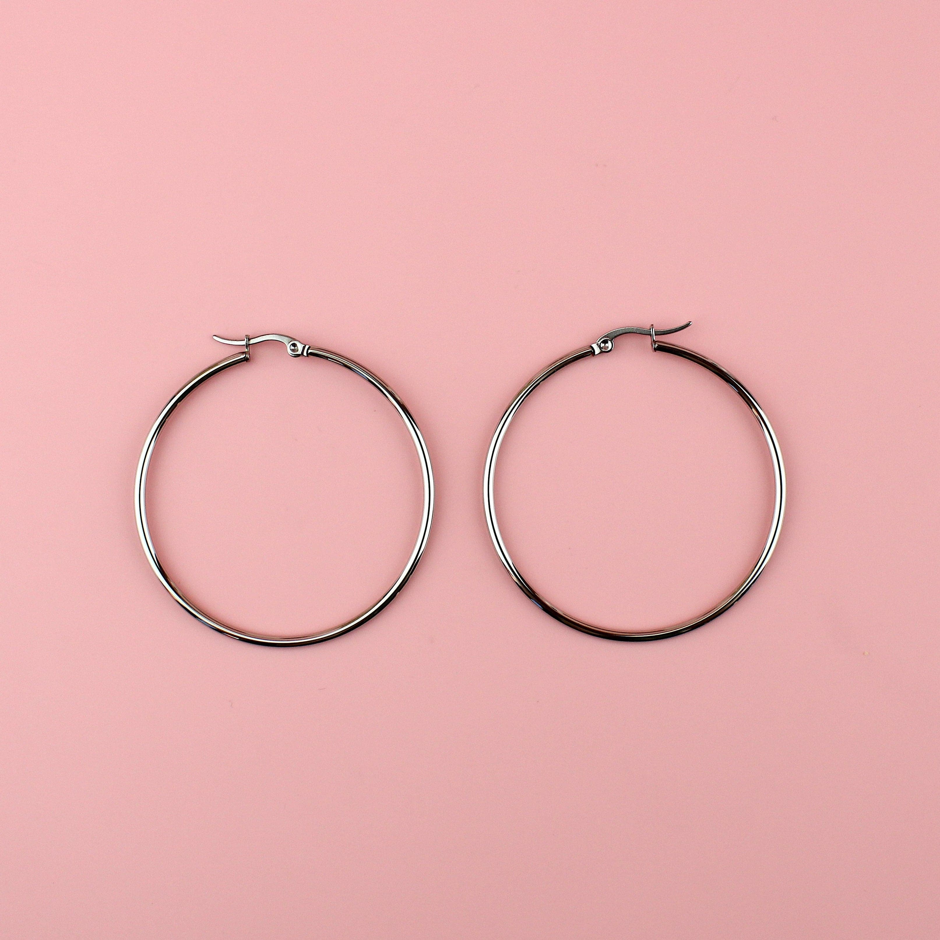 50mm Stainless Steel Hoop Earrings