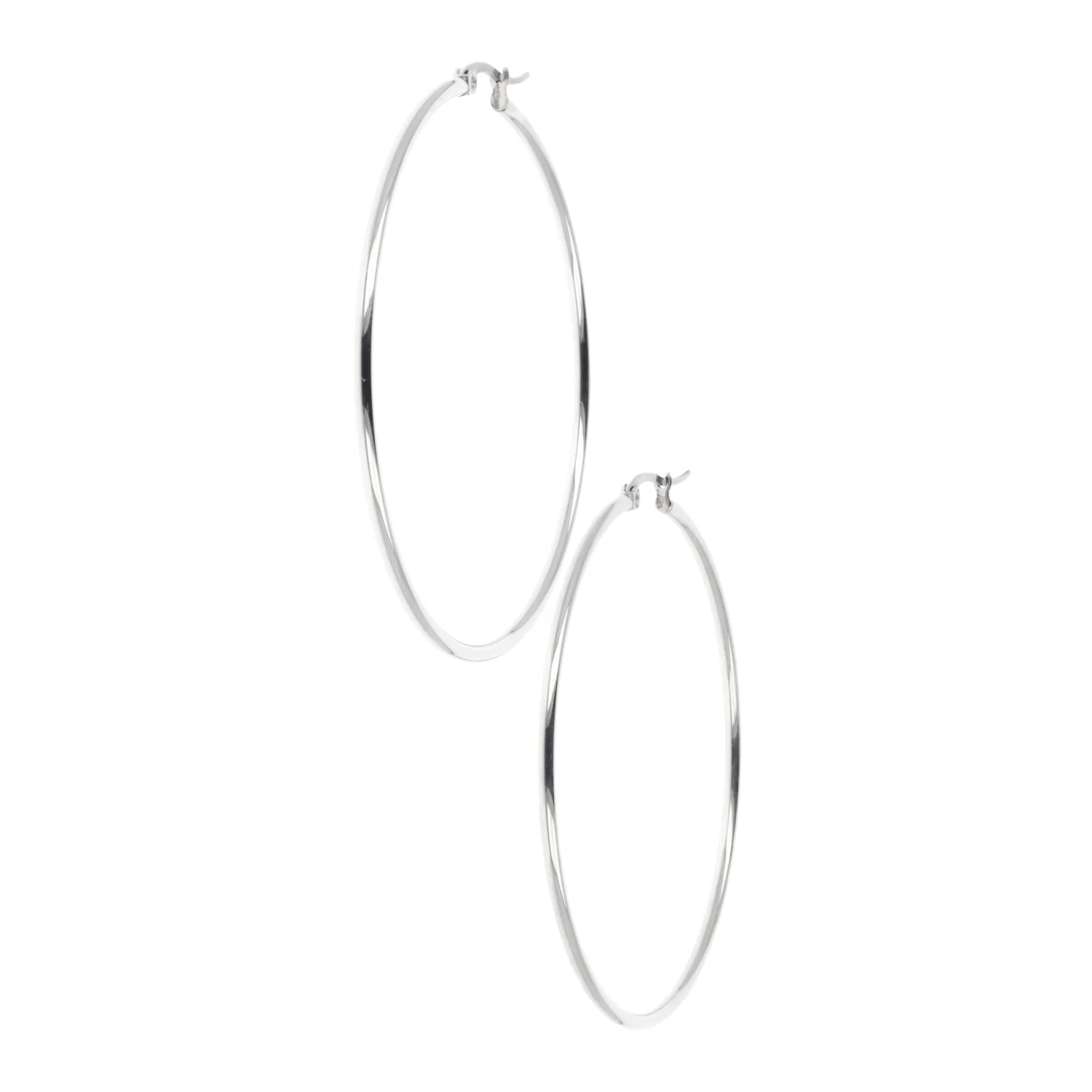 60mm Stainless Steel Hoop Earrings - Image 5