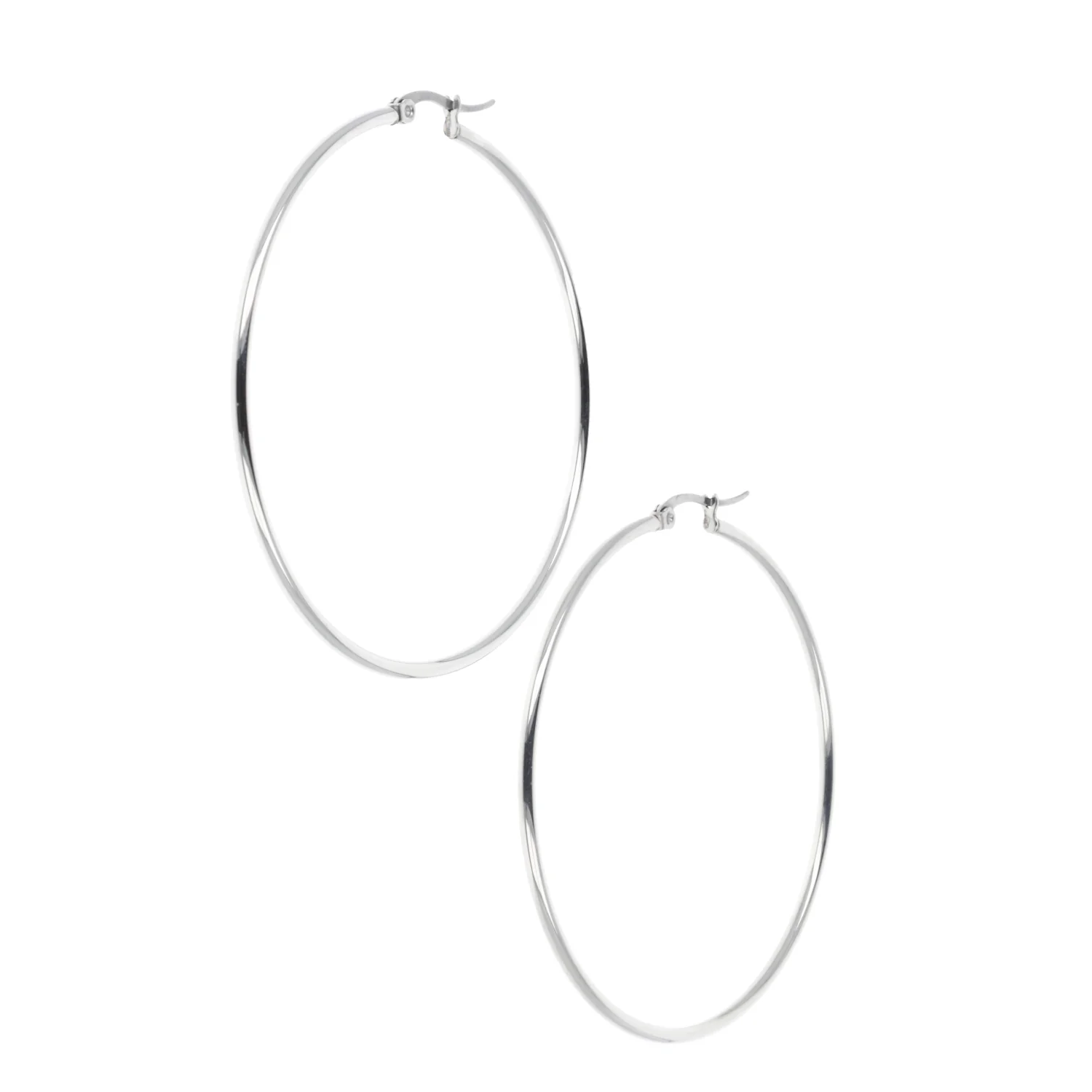 60mm Stainless Steel Hoop Earrings - Image 6