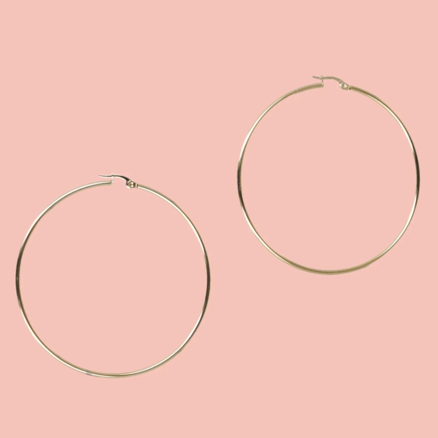 65mm Hoop Earrings (Gold Plated) - Image 2