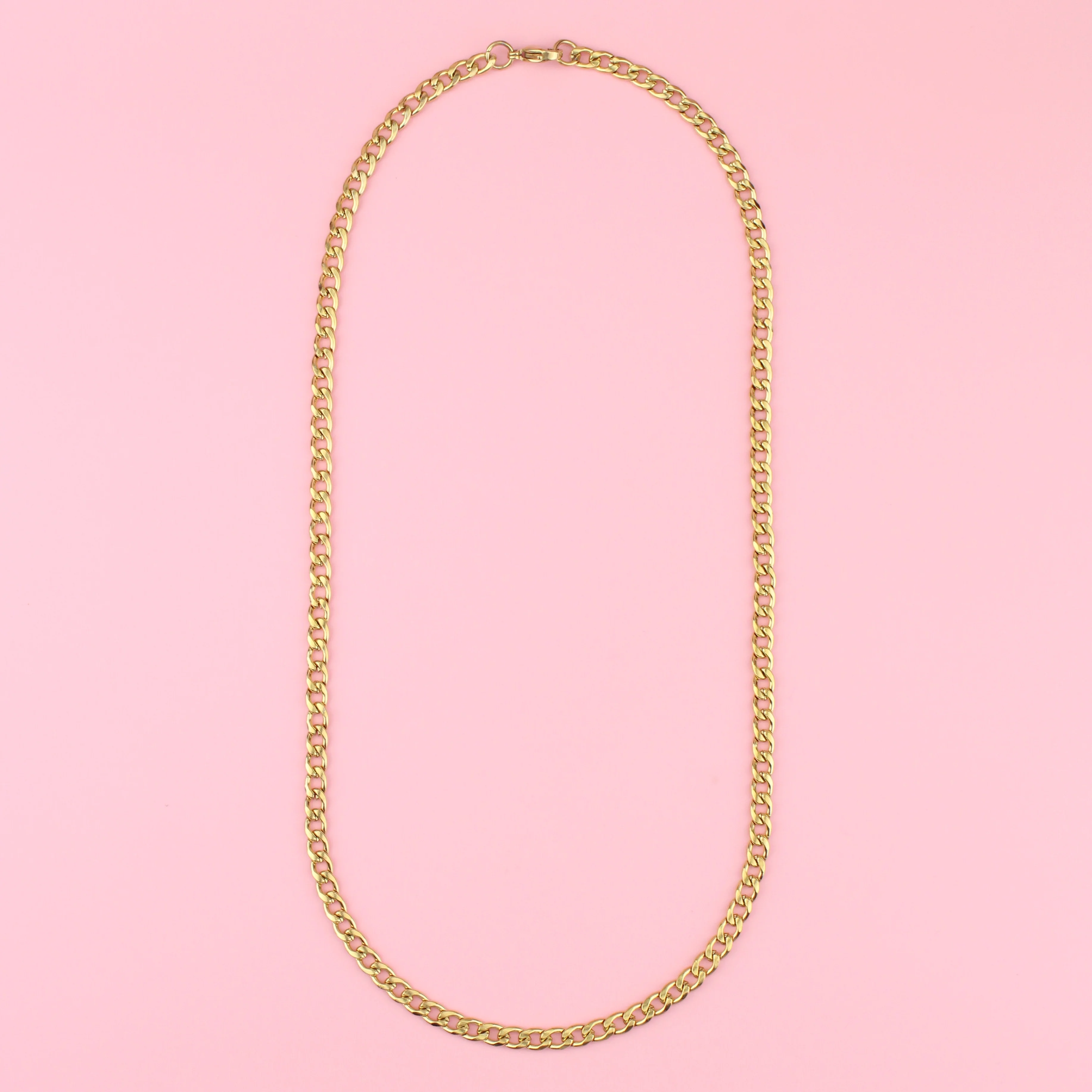 7mm Thick Curb Chain (Gold Plated) - Image 2