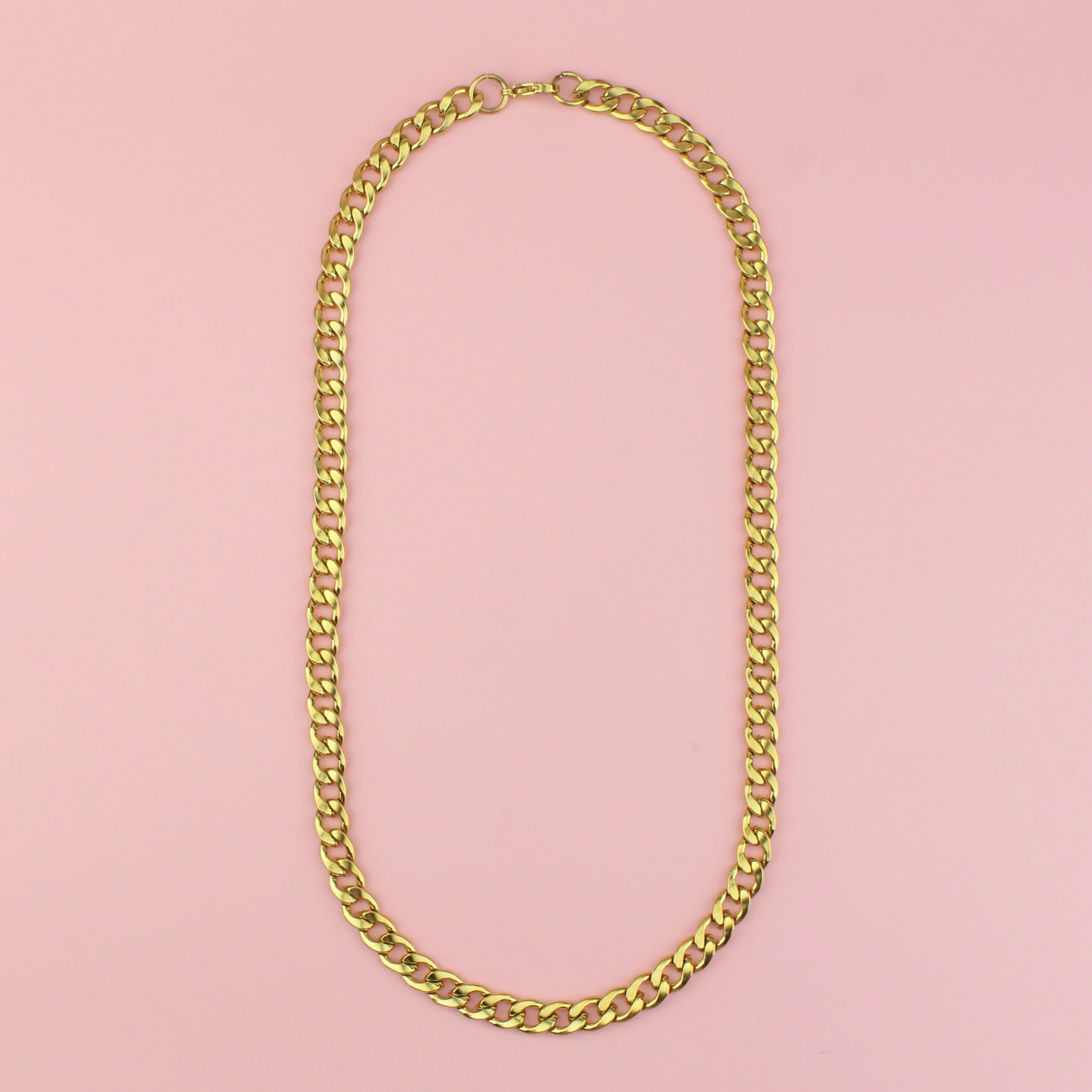 9mm Thick Curb Chain (Gold Plated) - Image 2