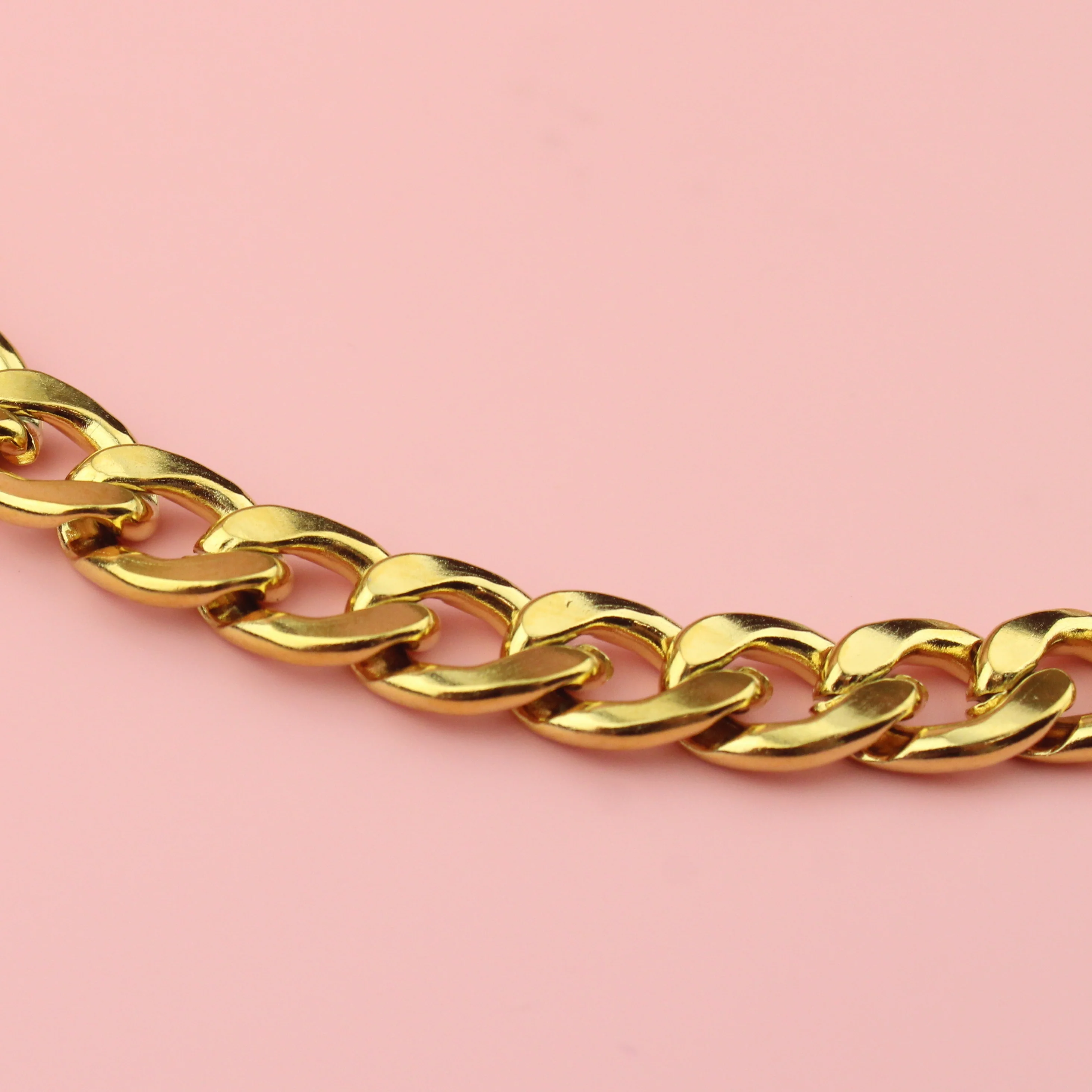 9mm Thick Curb Chain (Gold Plated) - Image 3