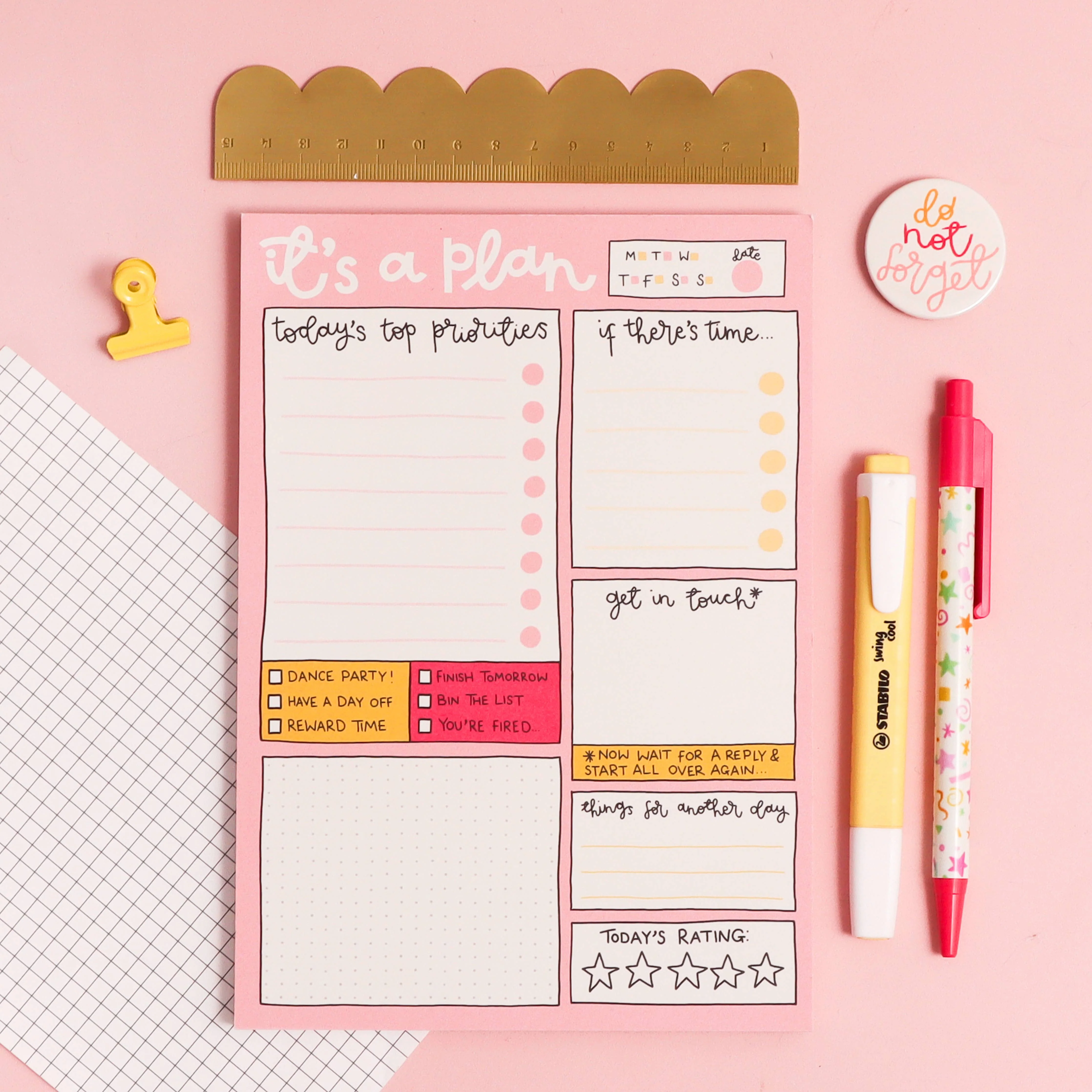 A5 Notepad - Daily Planner - It’s A Plan - Image 3