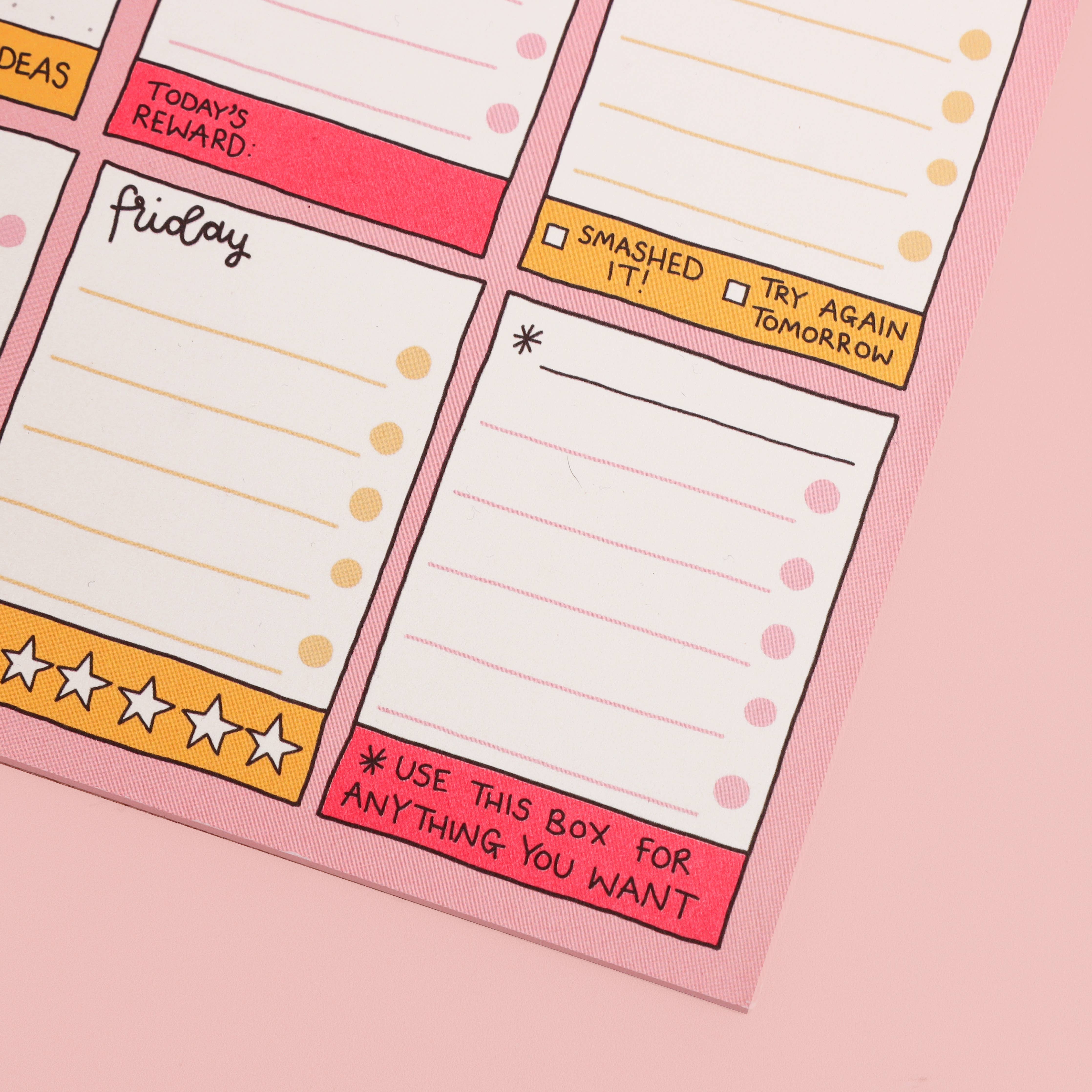 A5 notepad - week planner - let's get busy - Image 2