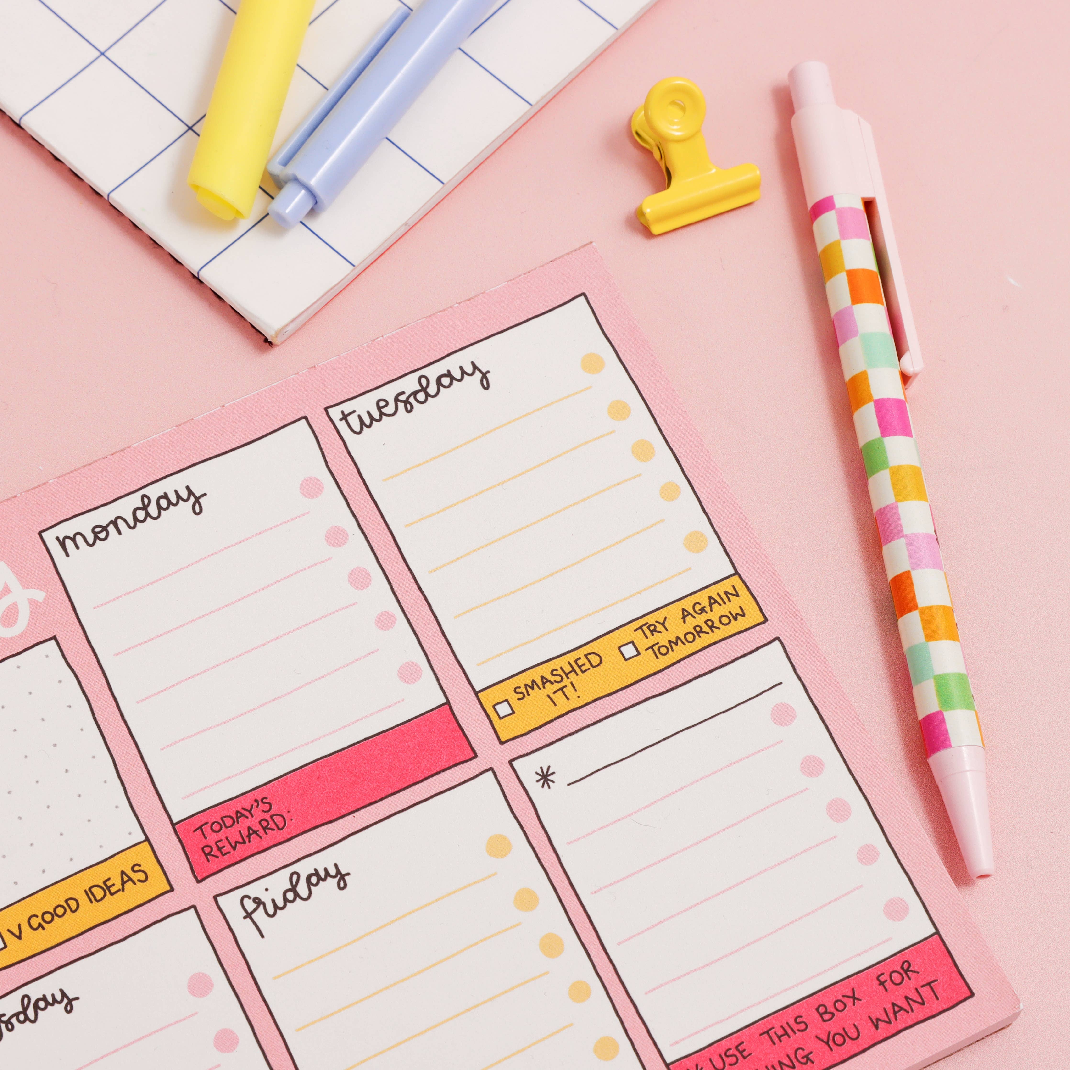 A5 notepad - week planner - let's get busy - Image 4