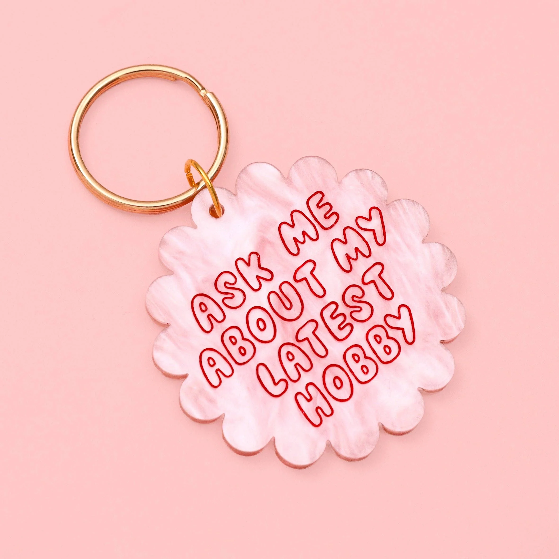 Acrylic keyring - ask me about my latest hobby - Image 2