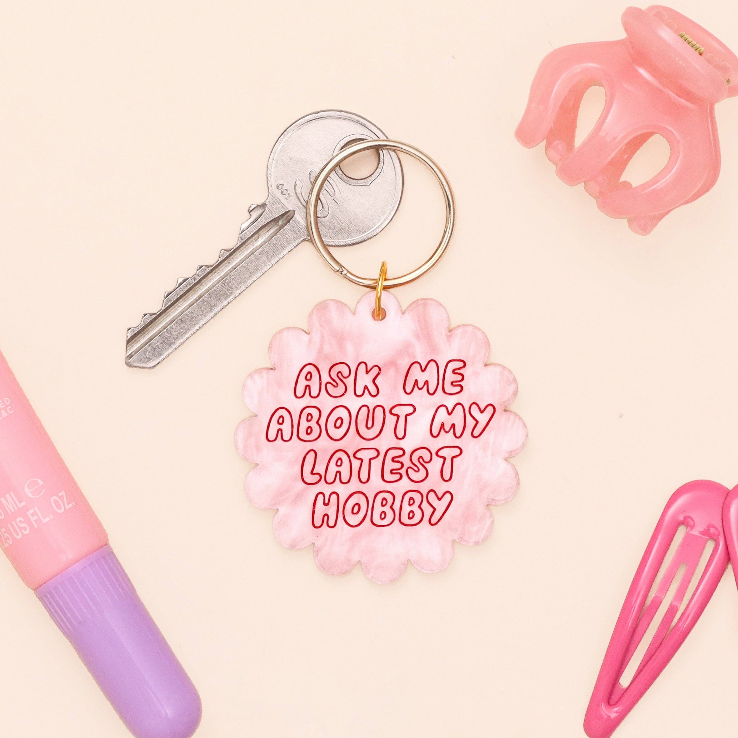 Acrylic keyring - ask me about my latest hobby - Image 3