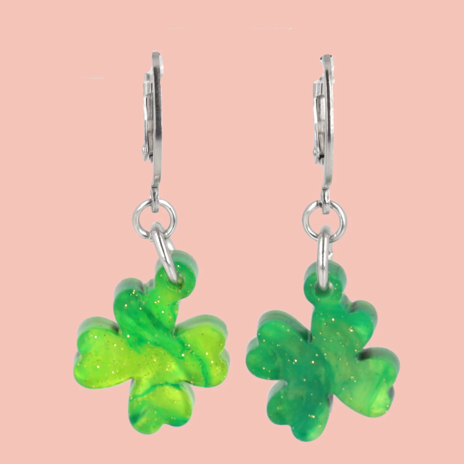 Ain't Over Til It's Clover Hoop Earrings - Image 2