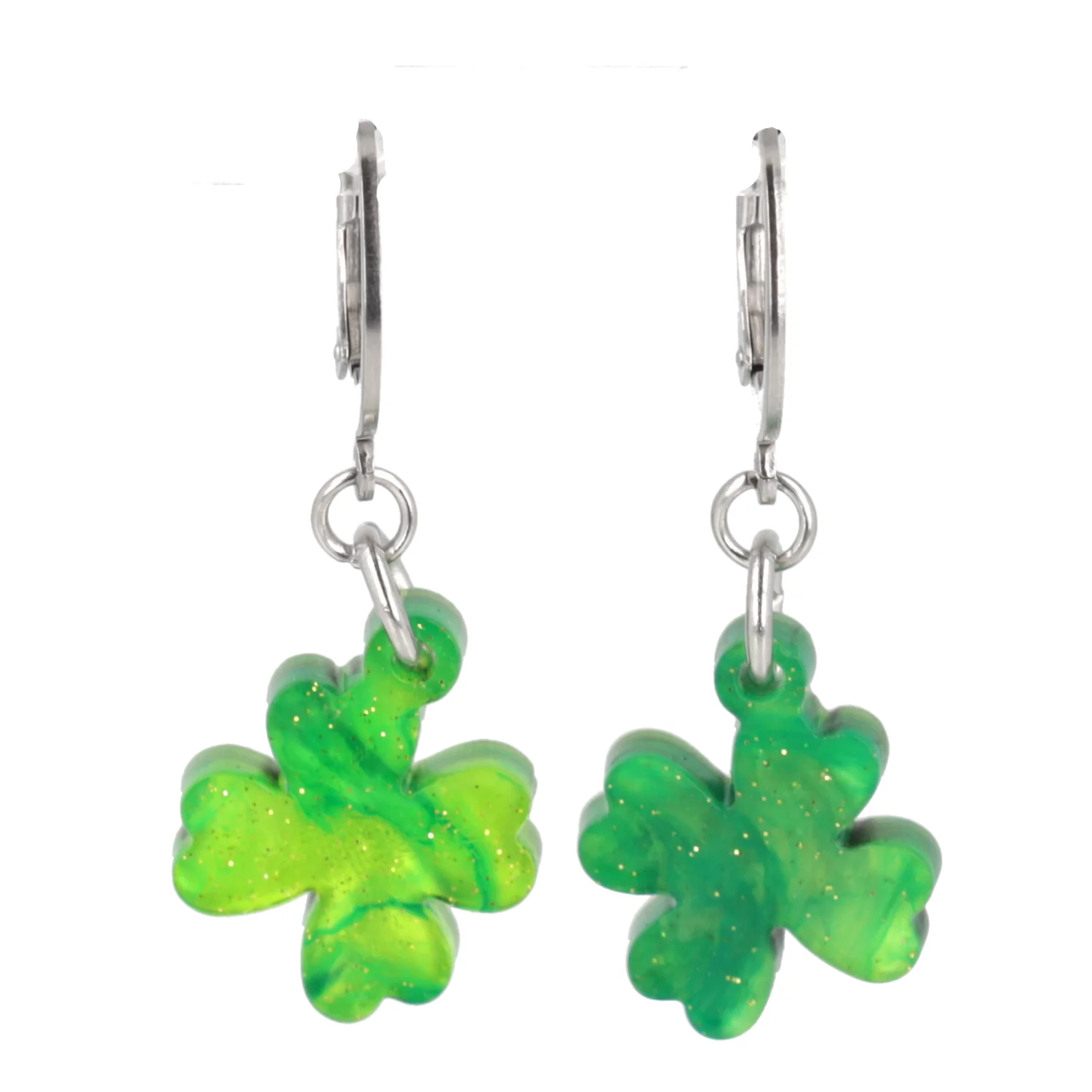 Ain't Over Til It's Clover Hoop Earrings - Image 6