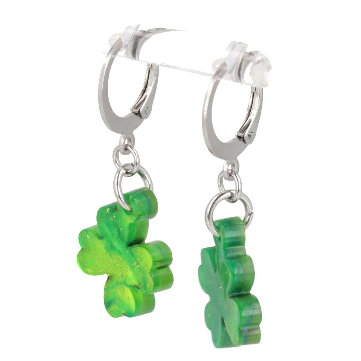 Ain't Over Til It's Clover Hoop Earrings - Image 8