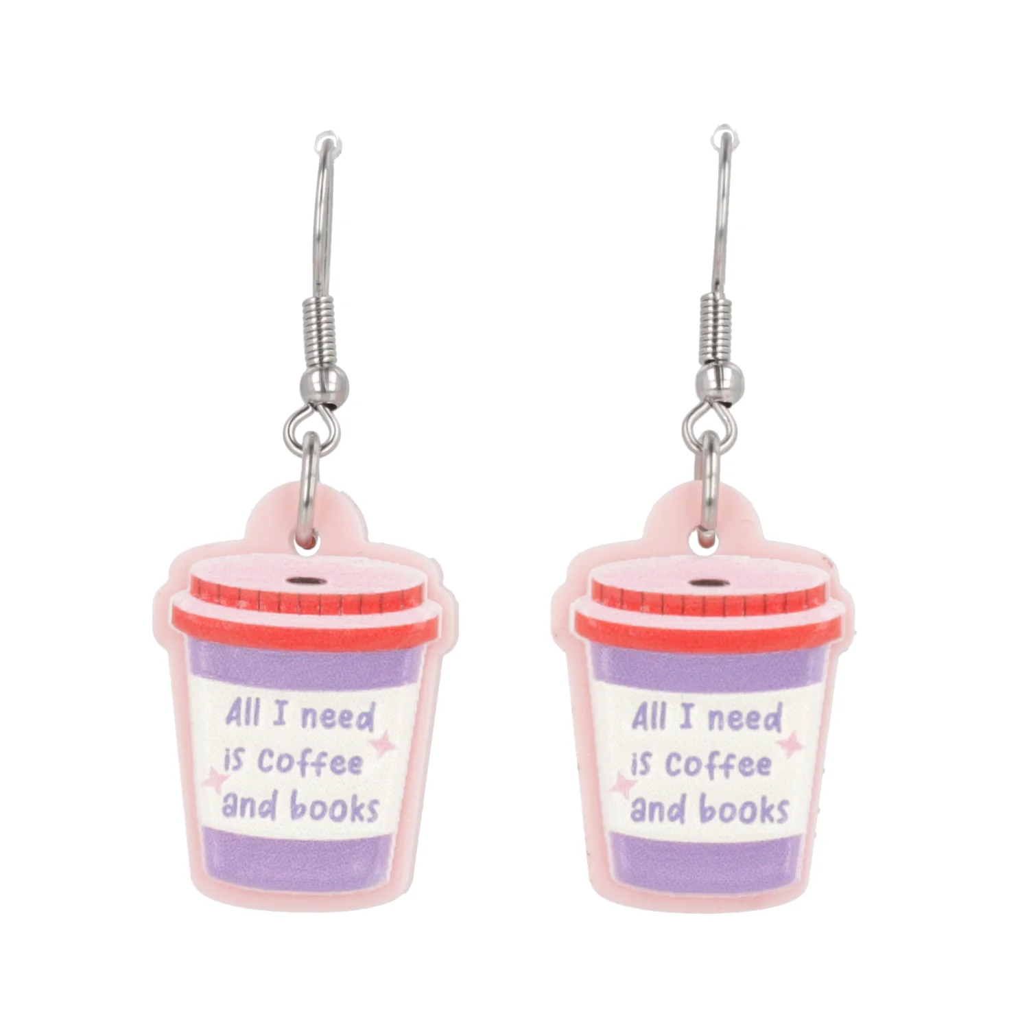 All I Need Is Coffee And Books Earrings - Image 7