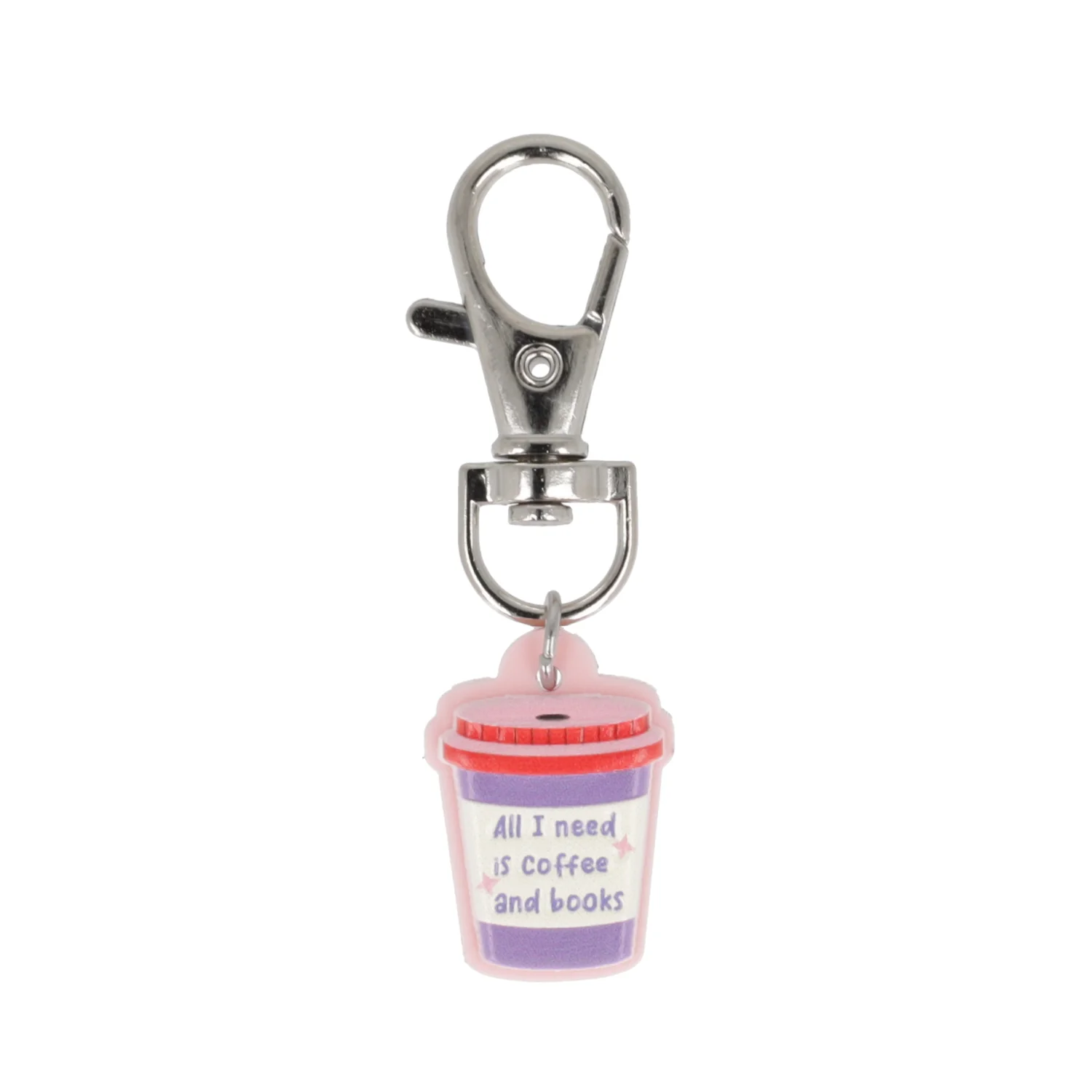 All I Need Is Coffee And Books Keyring/Bag Charm - Image 3