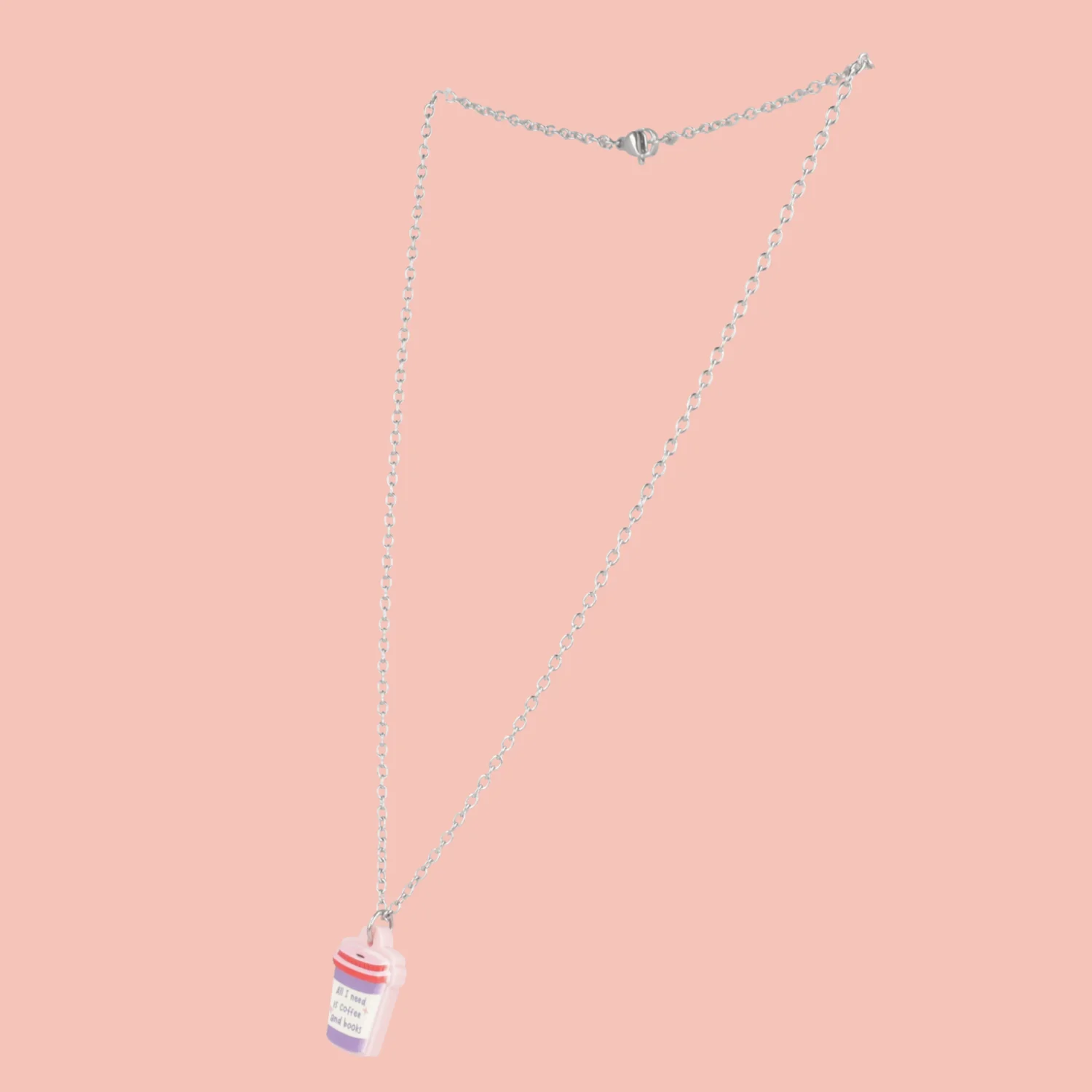 All I Need Is Coffee And Books Necklace - Image 5