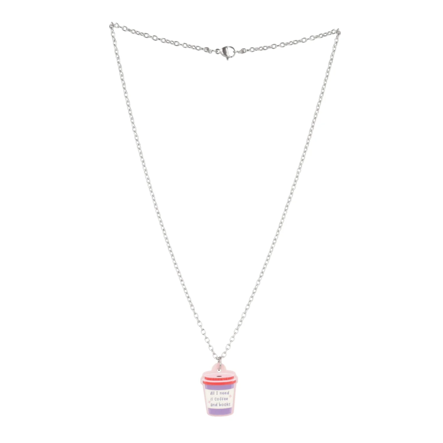 All I Need Is Coffee And Books Necklace - Image 9
