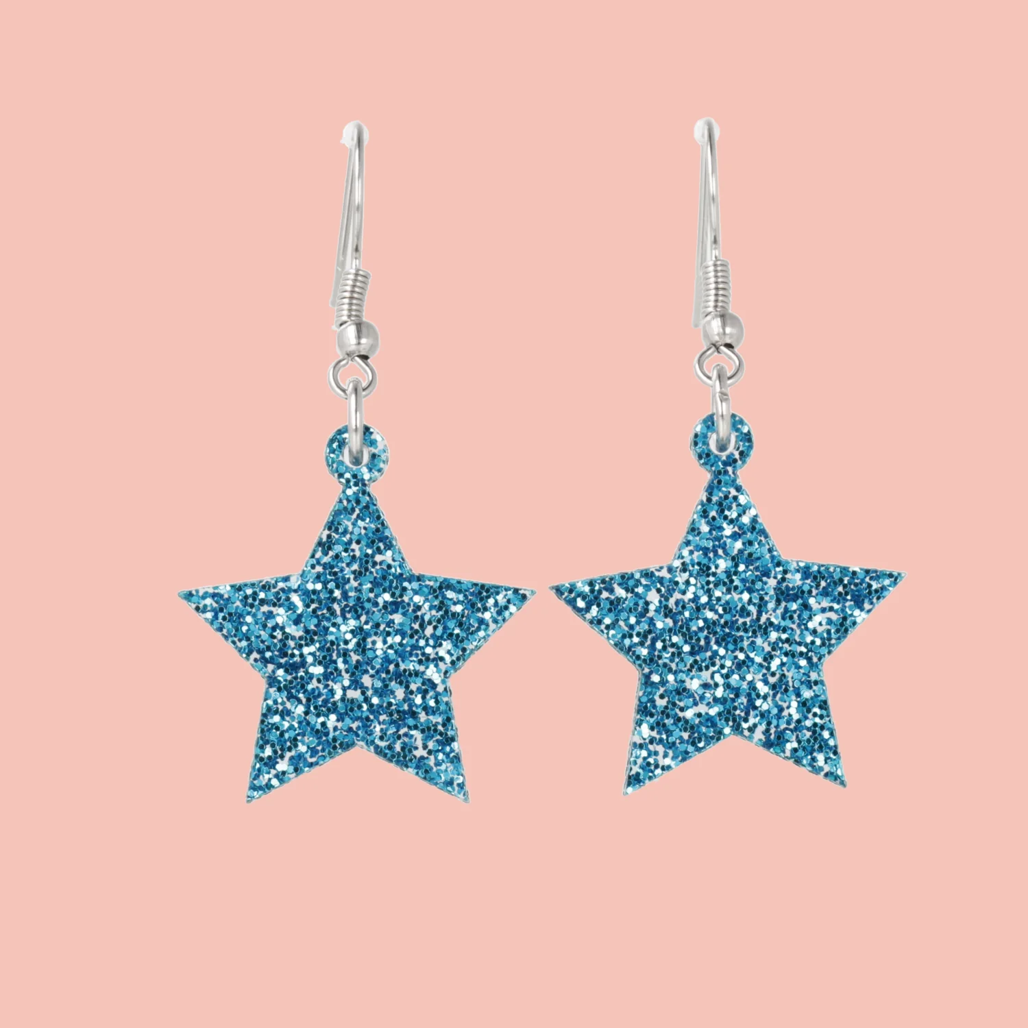 All That Glitters Blue Star Earrings - Image 2