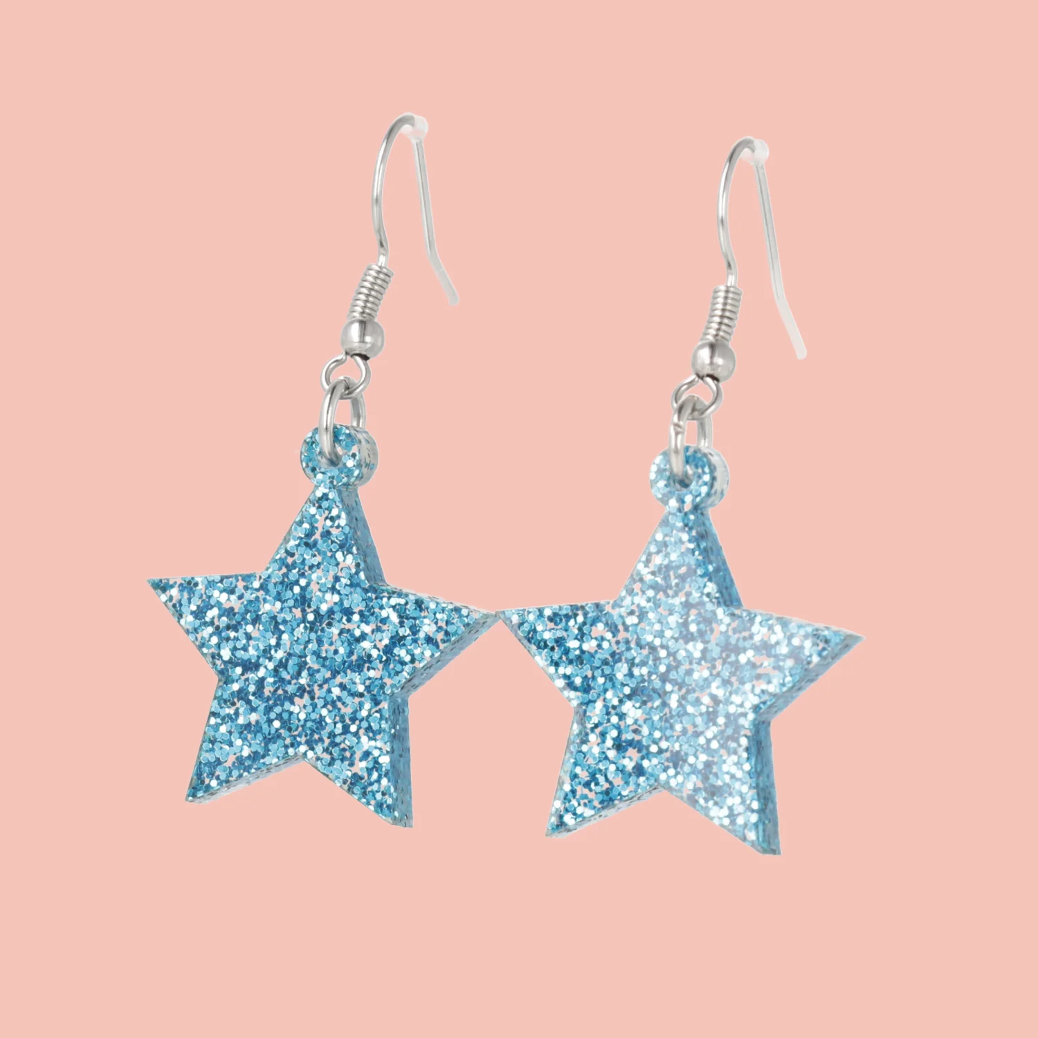 All That Glitters Blue Star Earrings - Image 4