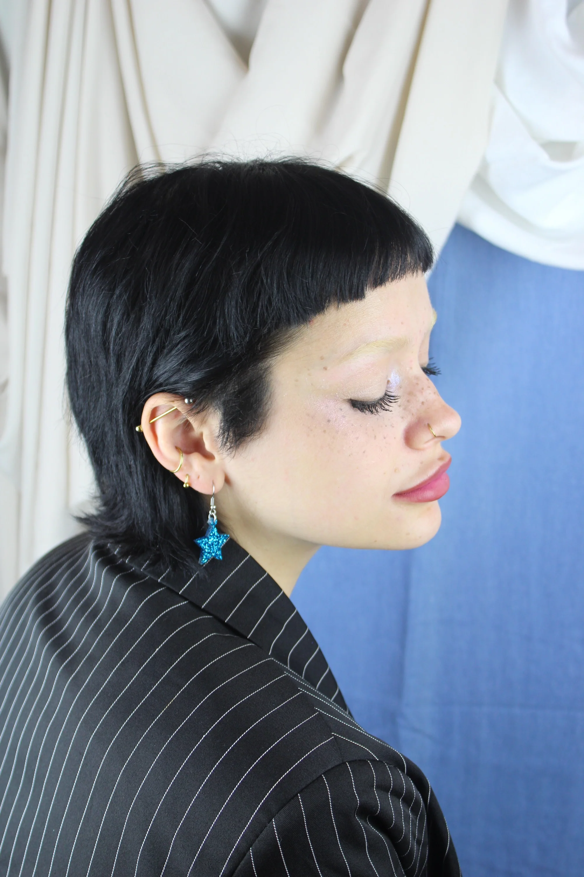 All That Glitters Blue Star Earrings - Image 5