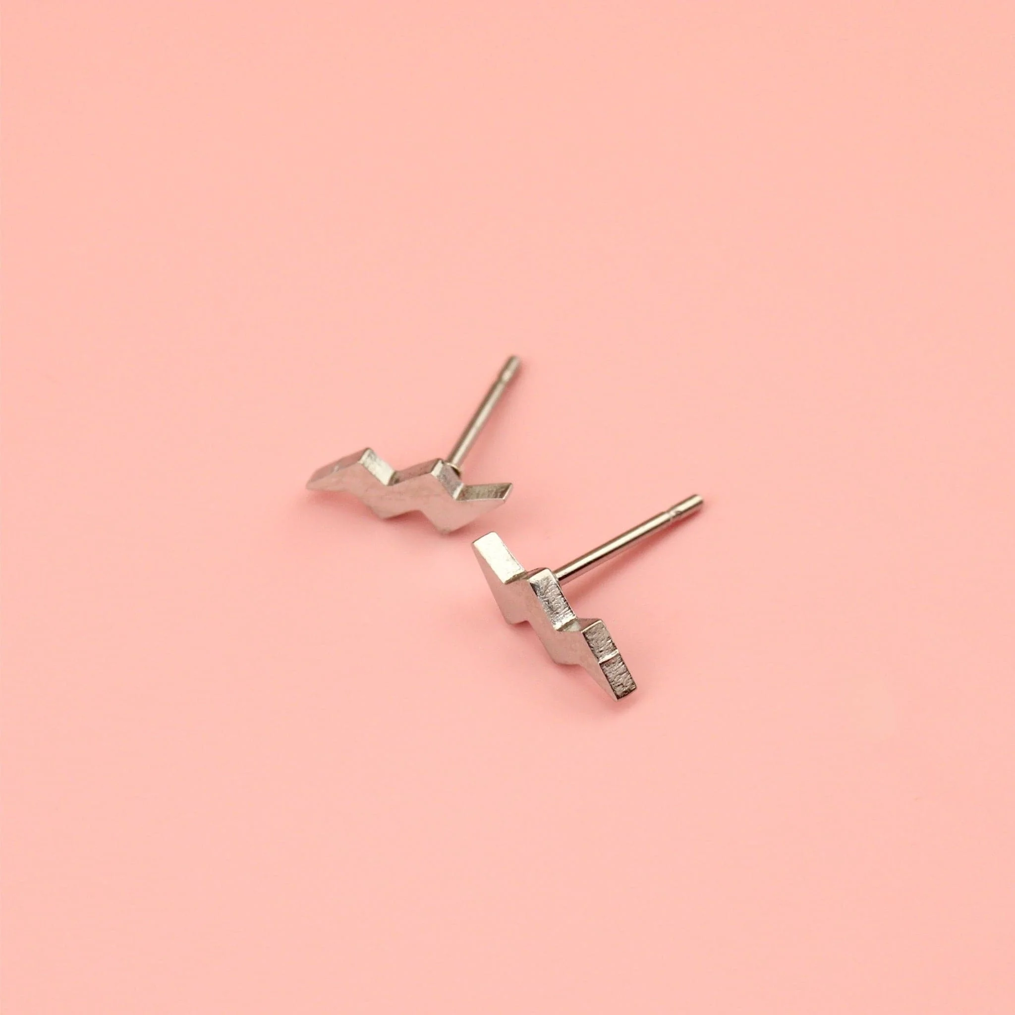 Amped Up Lightning Bolt Stud Earrings - Image 11