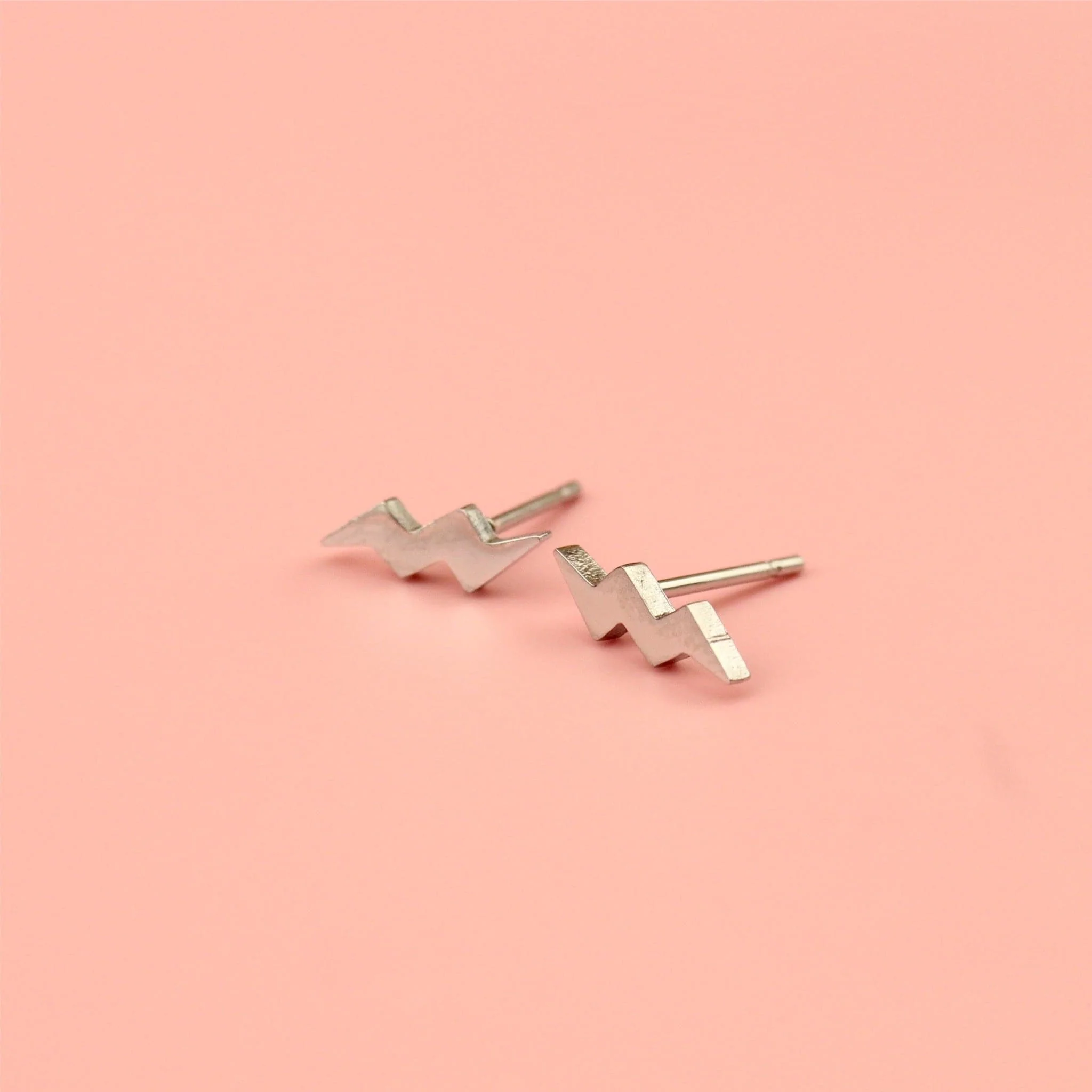Amped Up Lightning Bolt Stud Earrings - Image 6