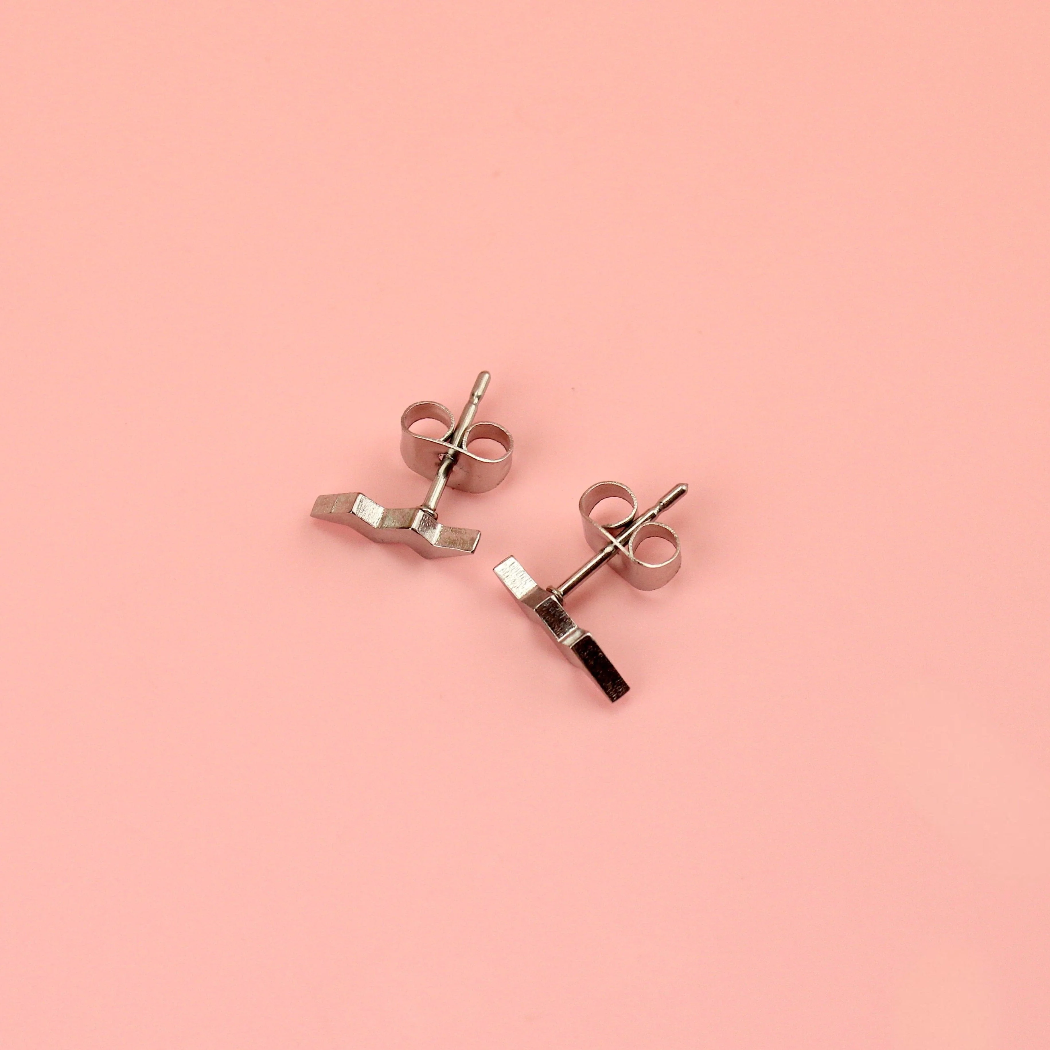 Amped Up Lightning Bolt Stud Earrings - Image 7