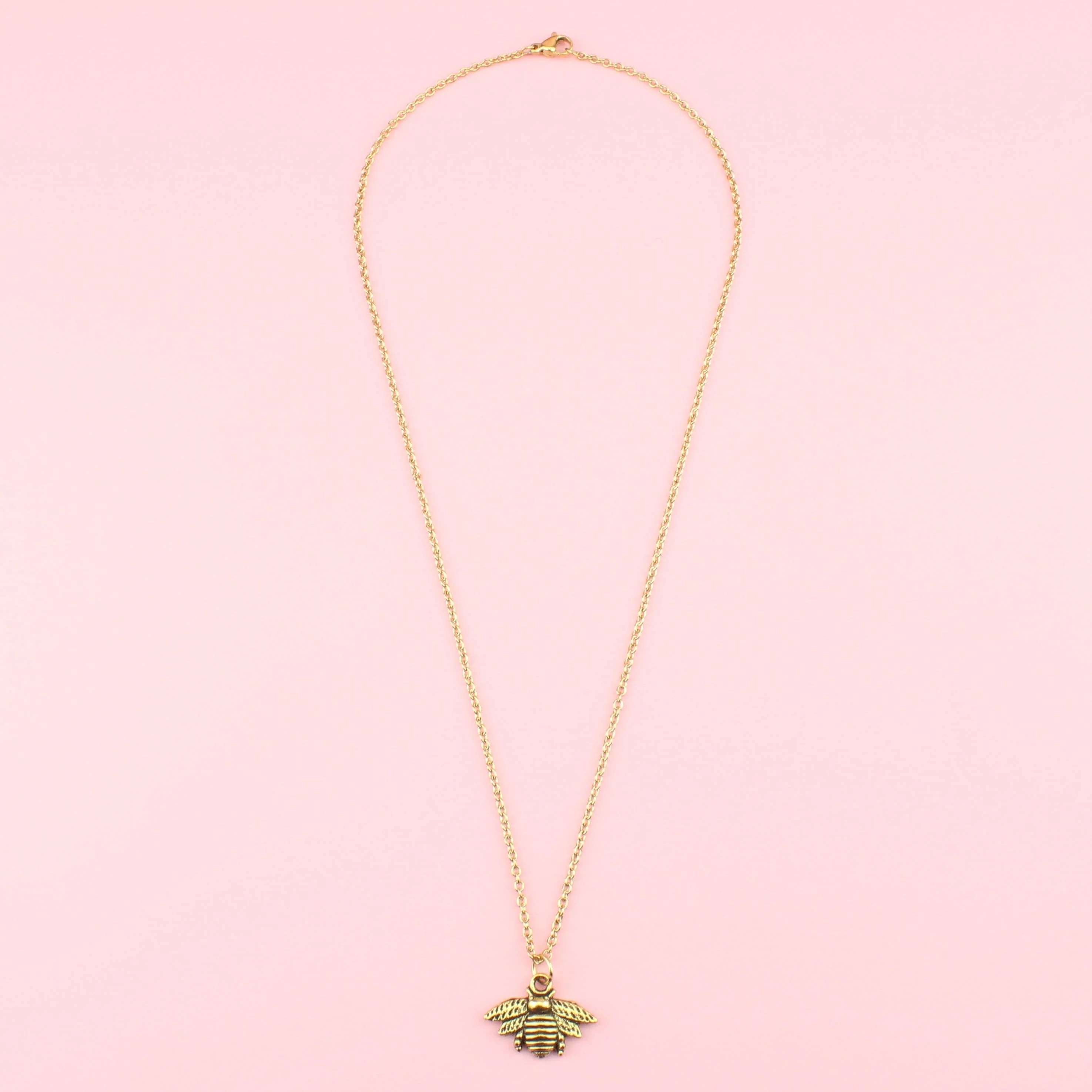Antique Gold Bee Necklace - Image 3